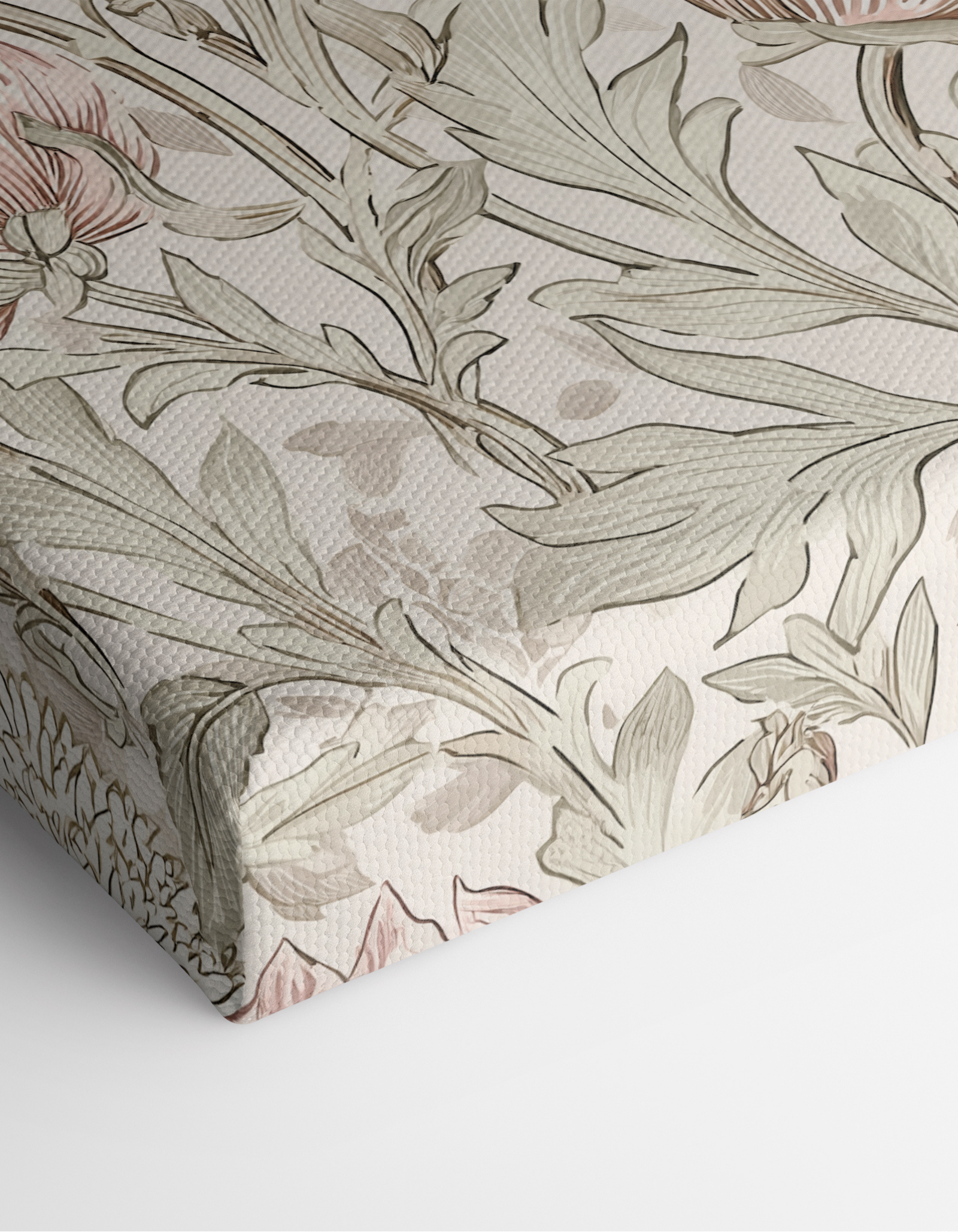 William Morris Blush Botanical Canvas No. 1
