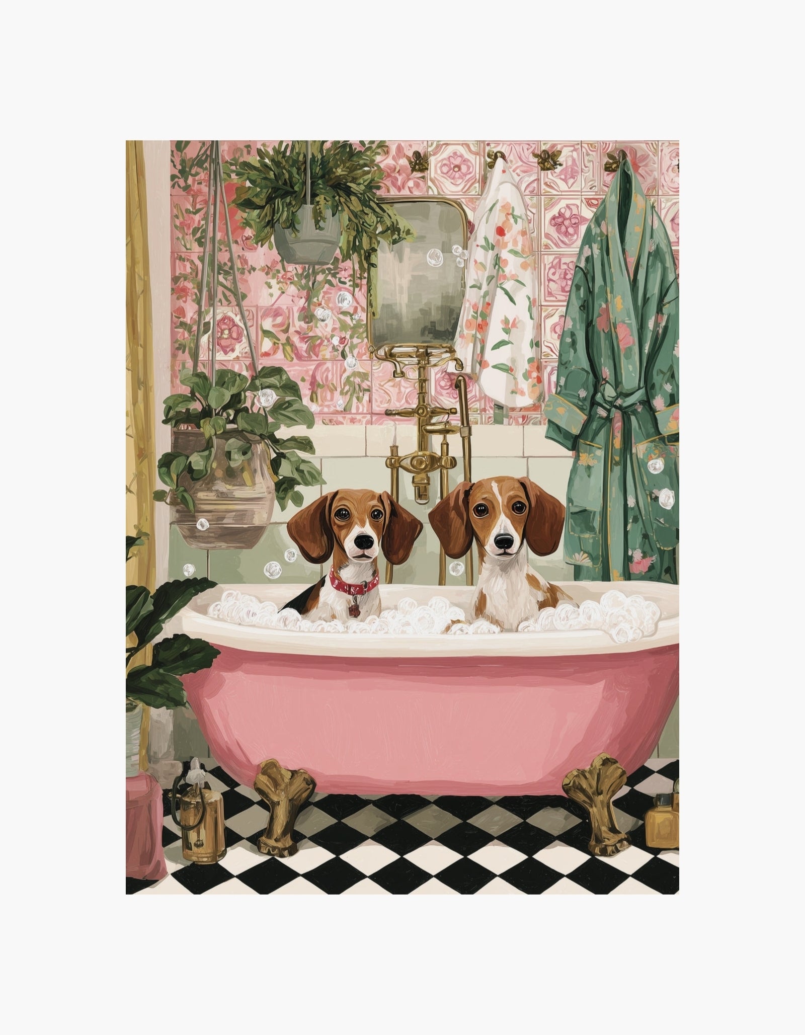 Badetid gravhunde Plakat