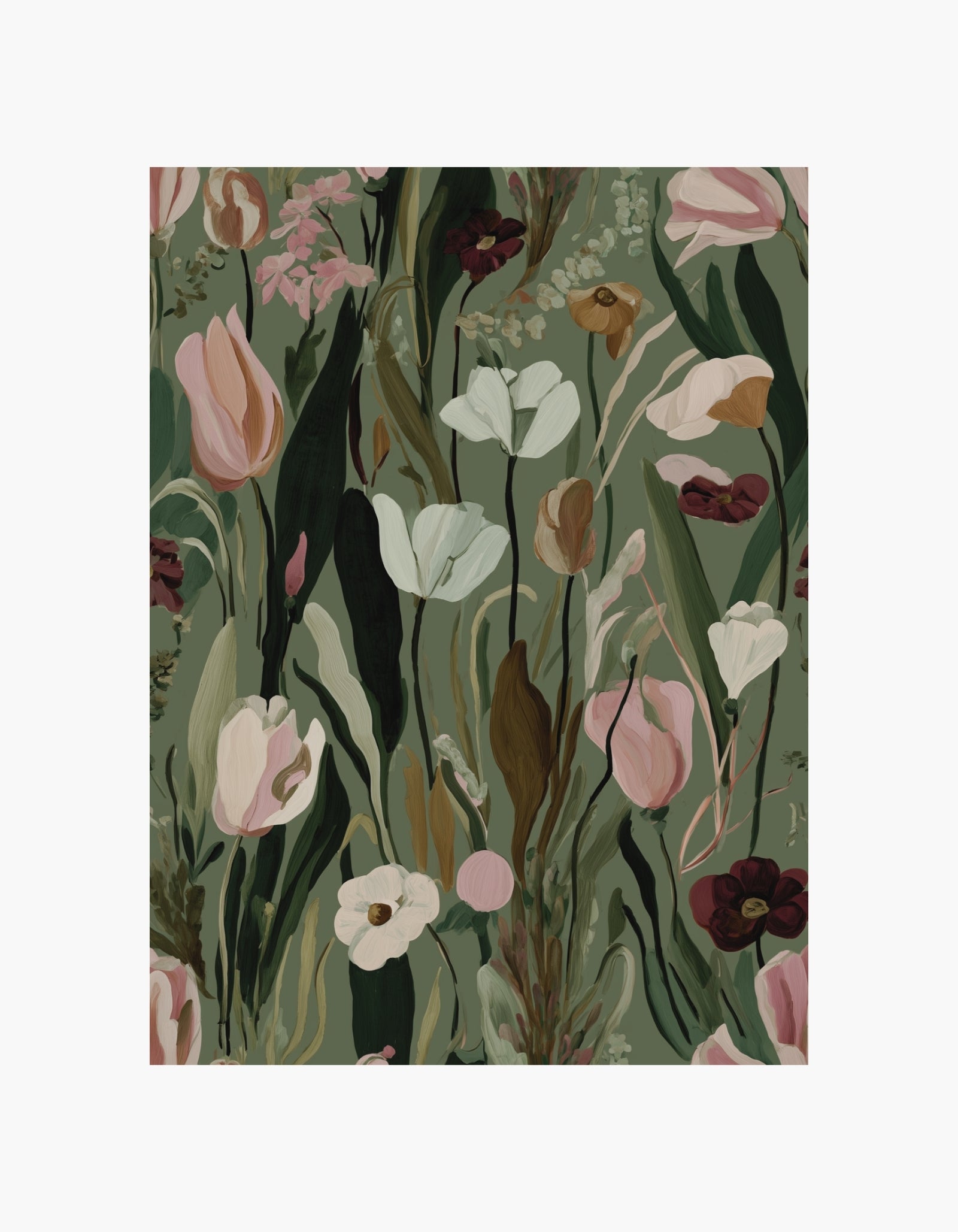 Plakat med blomster fra den vilde have