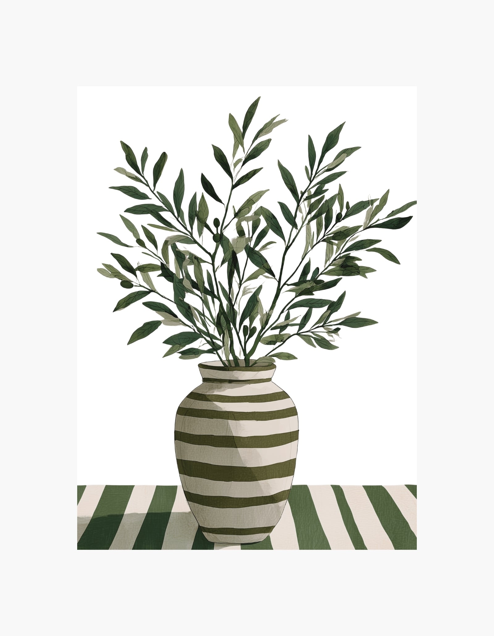 Vase med olivengrene Plakat