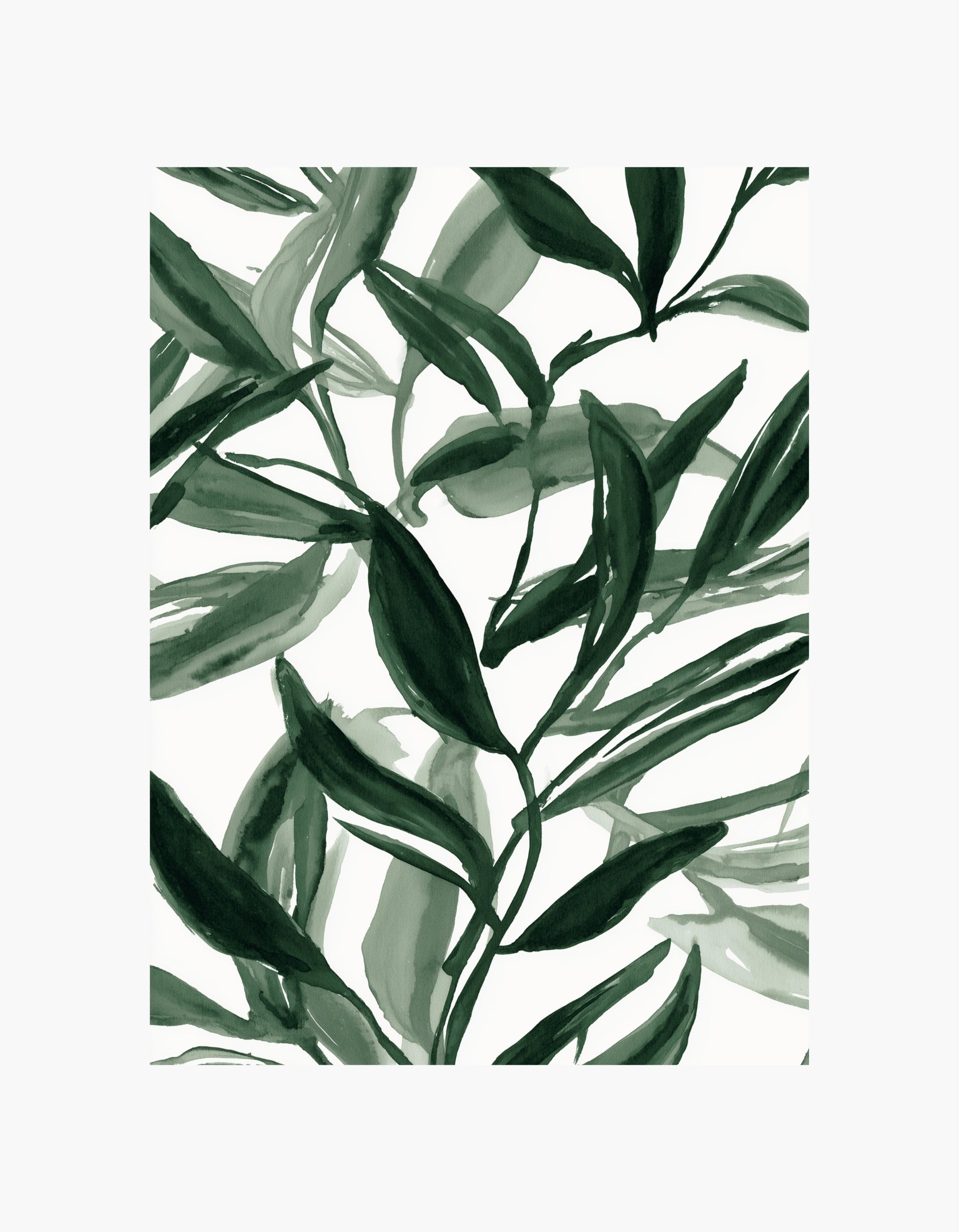 Grøn botanisk plakat
