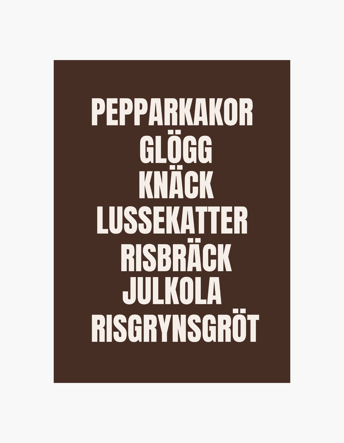 Plakat med julegodter