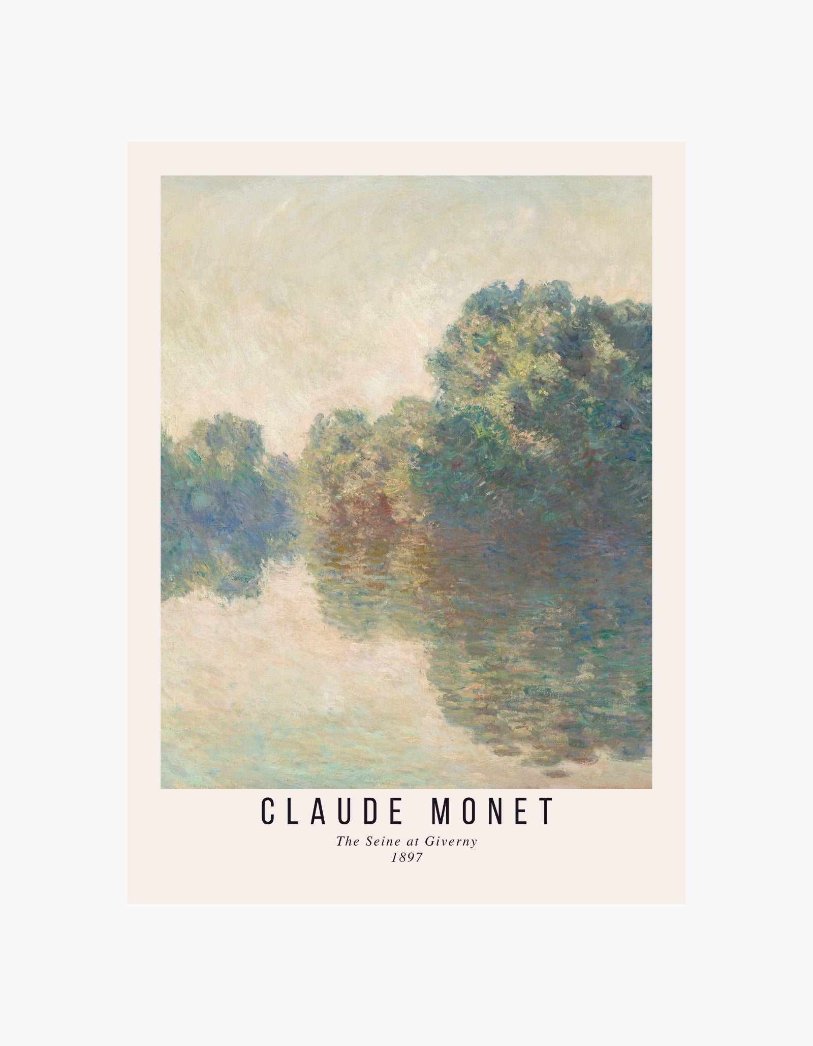 Claude Monet Seinen ved Giverny Plakat
