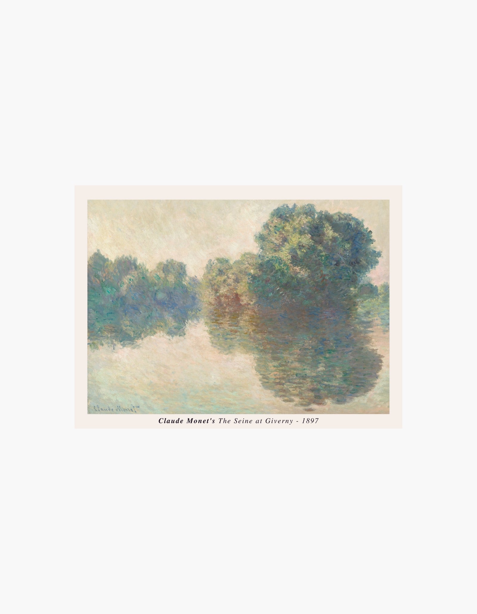 Monet Seinen ved Giverny Plakat