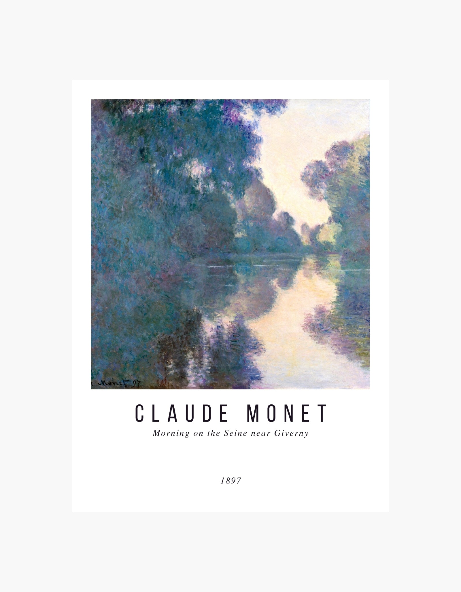 Monet Morgen ved Seinen nær Giverny Plakat