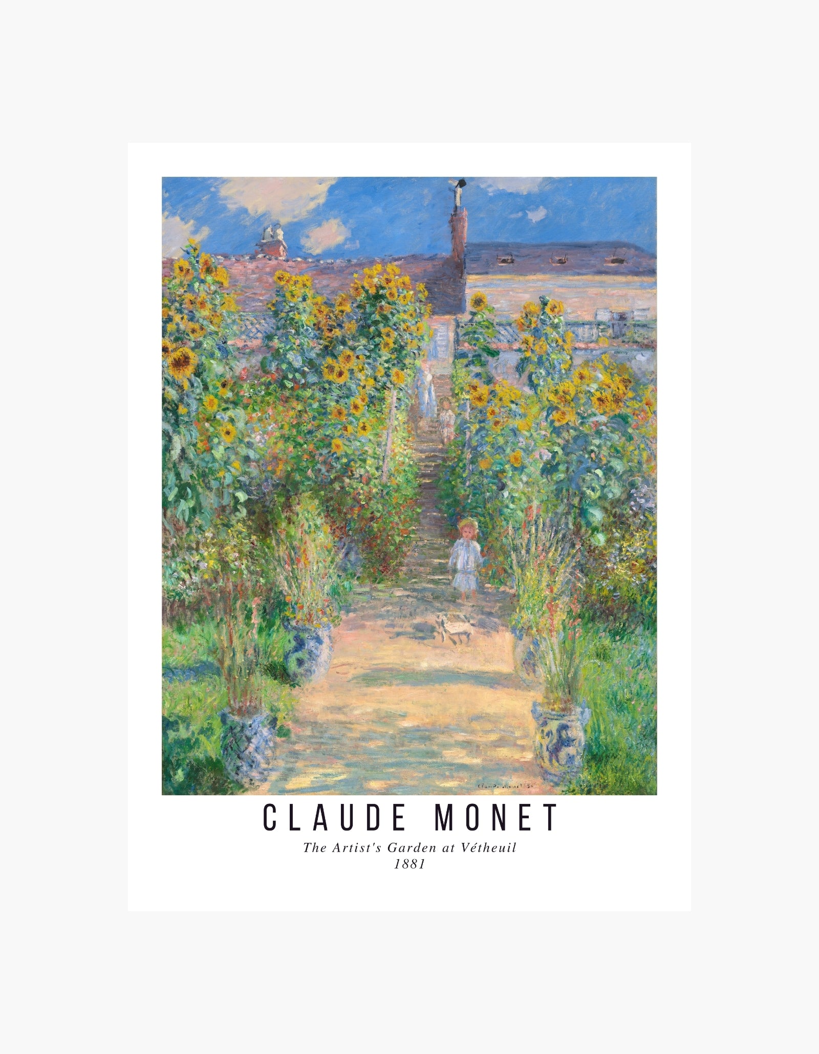 Monet The Artist's Garden at Vétheuil Plakat