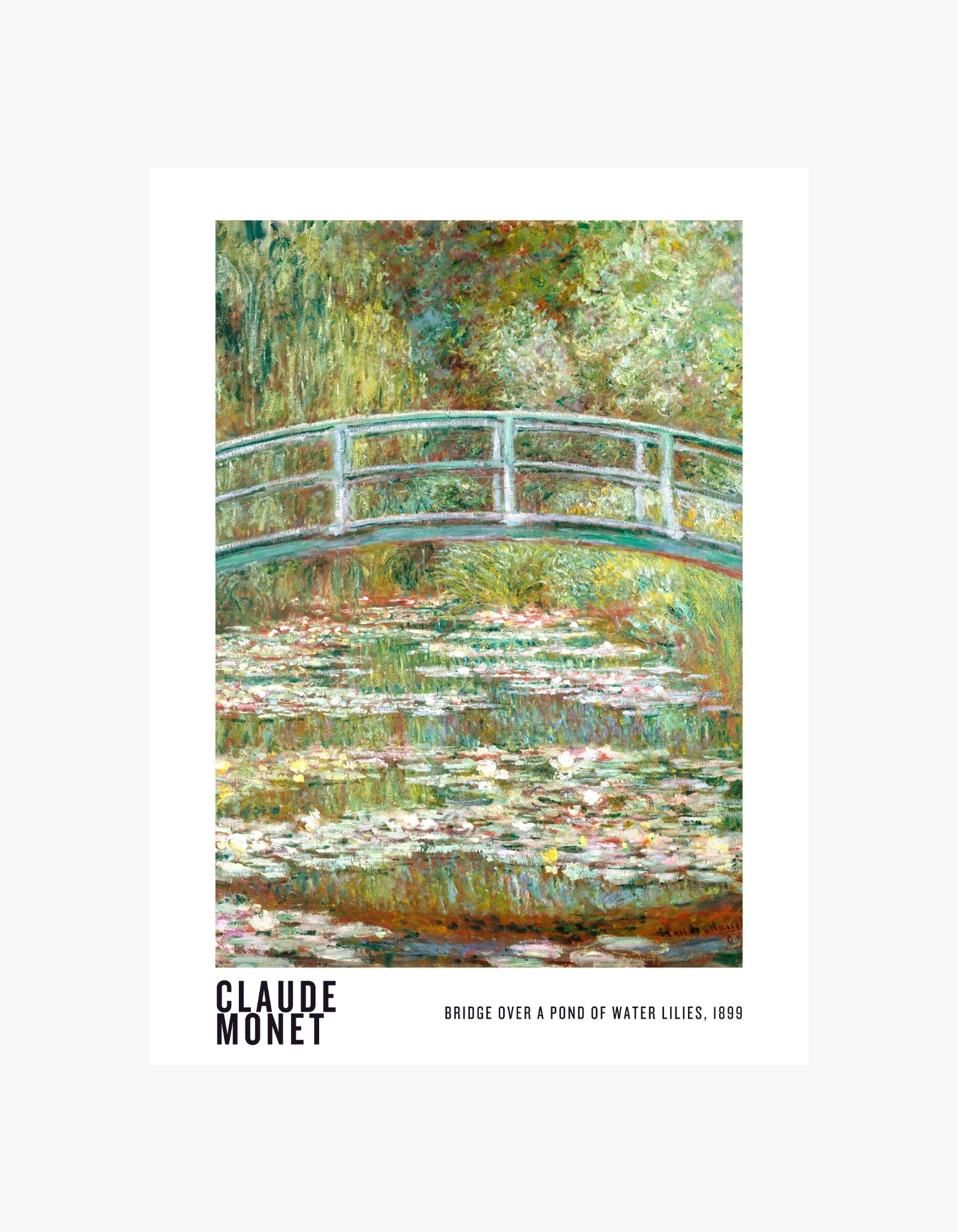 Monet Bridge Over a Pond of Water Lilies Plakat
