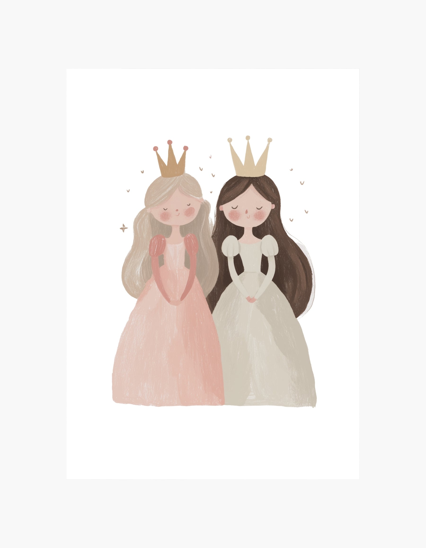 Plakat med små prinsesser