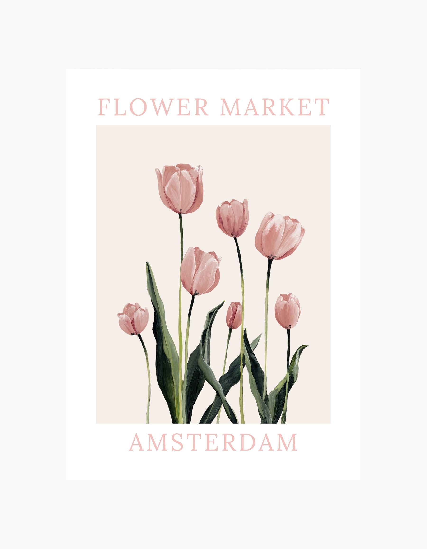 Blomstermarked Amsterdam Plakat