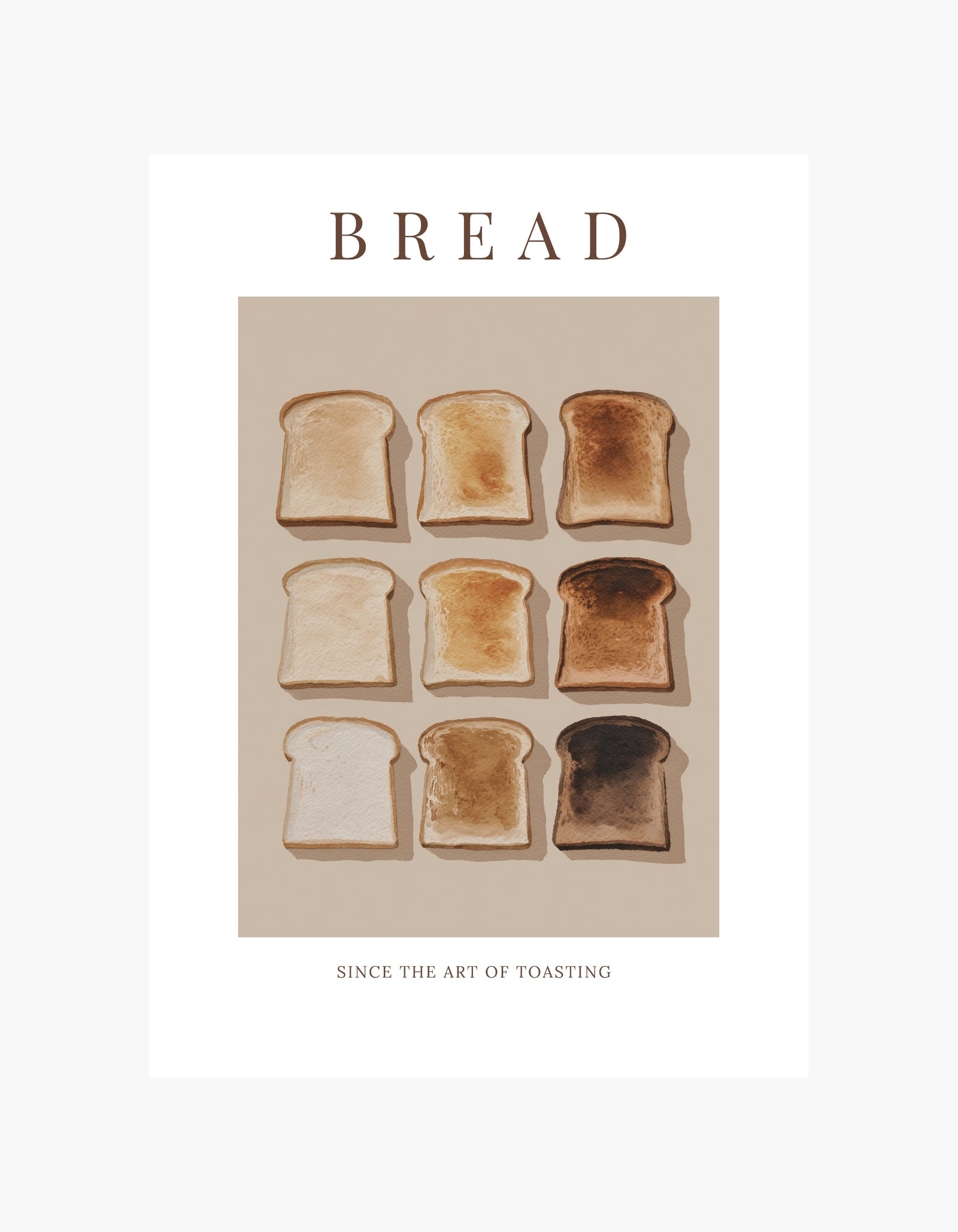 Plakat med brød og toast
