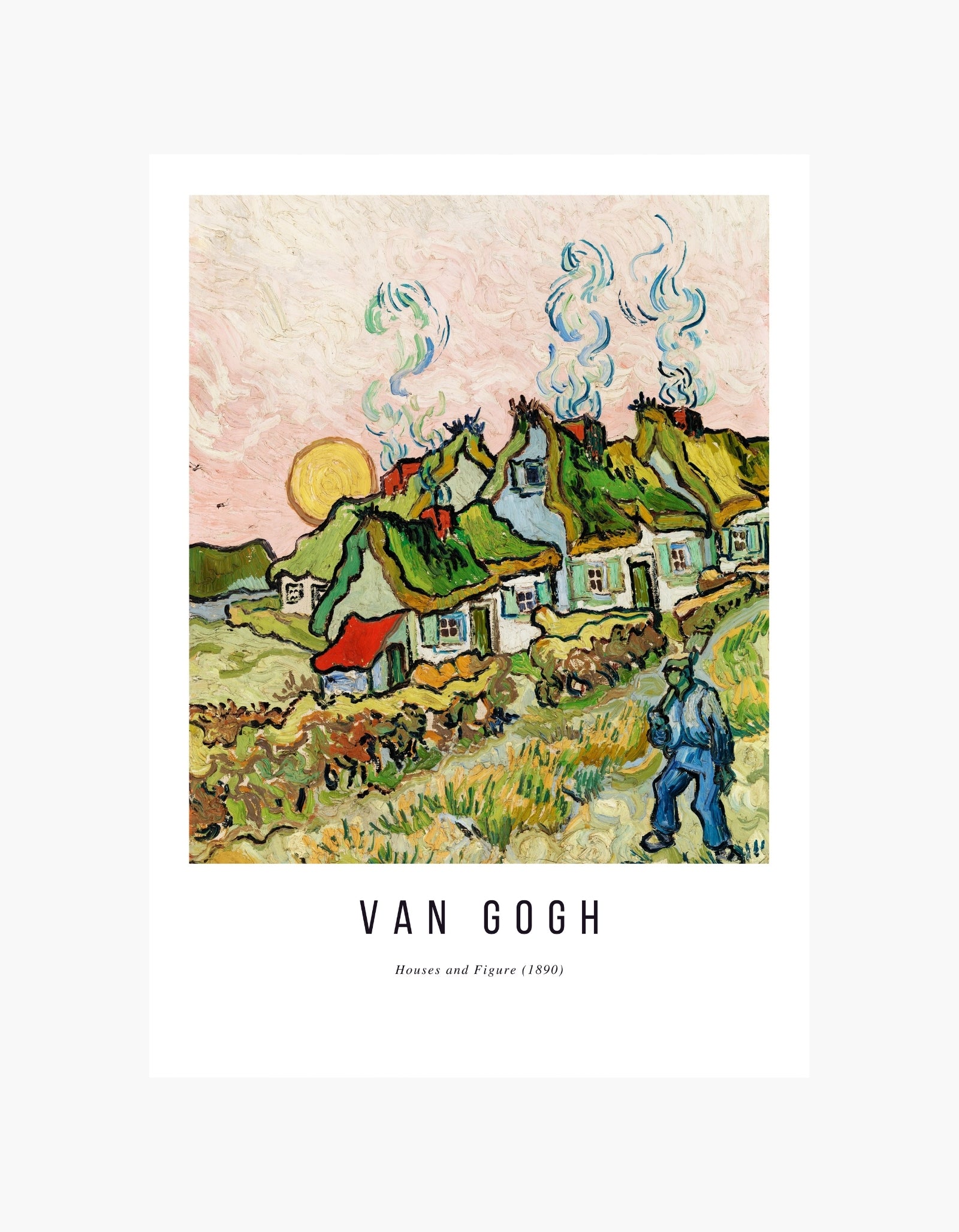 Van Goghs huse og figurer - plakat