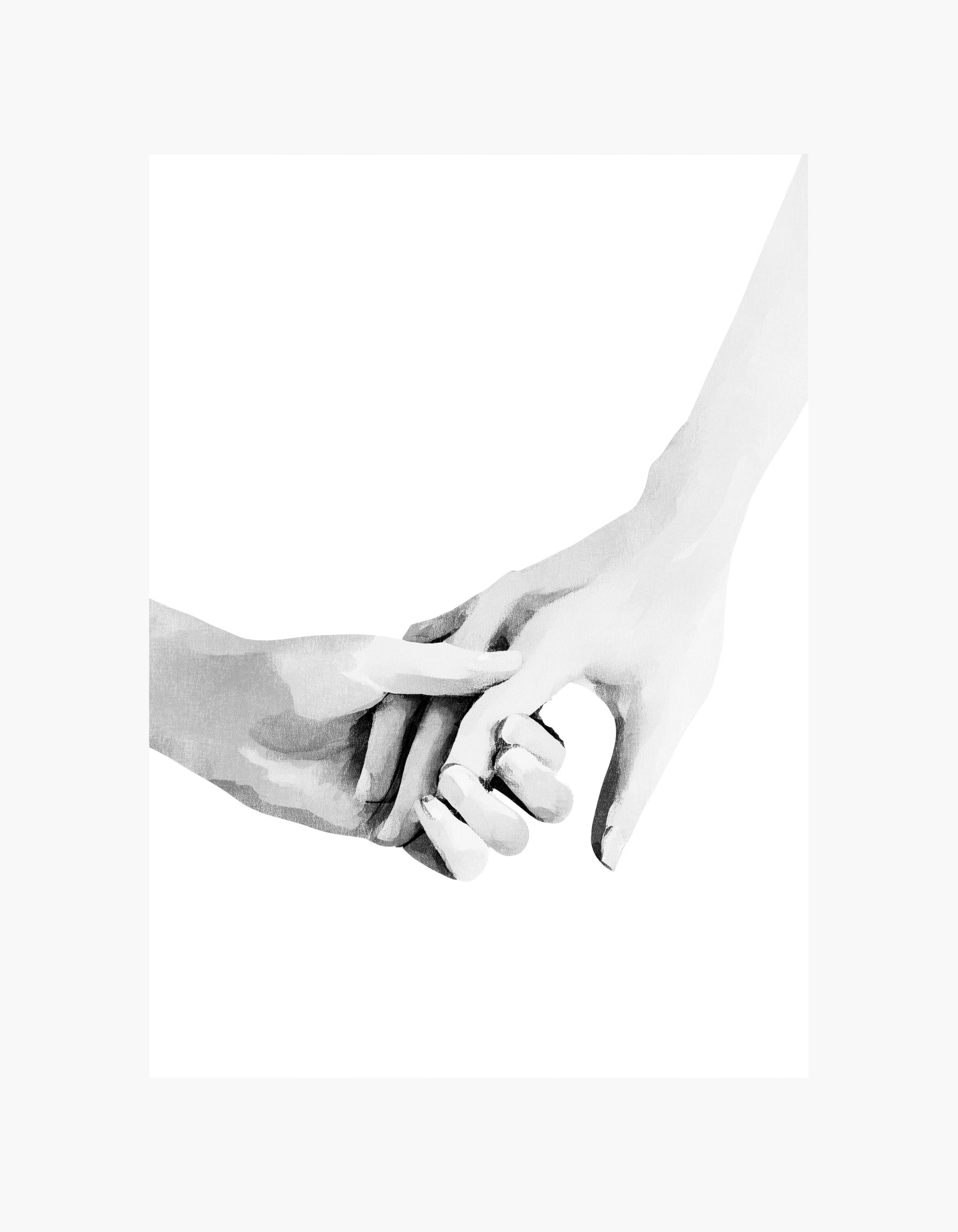 Holding Hands kunstplakat