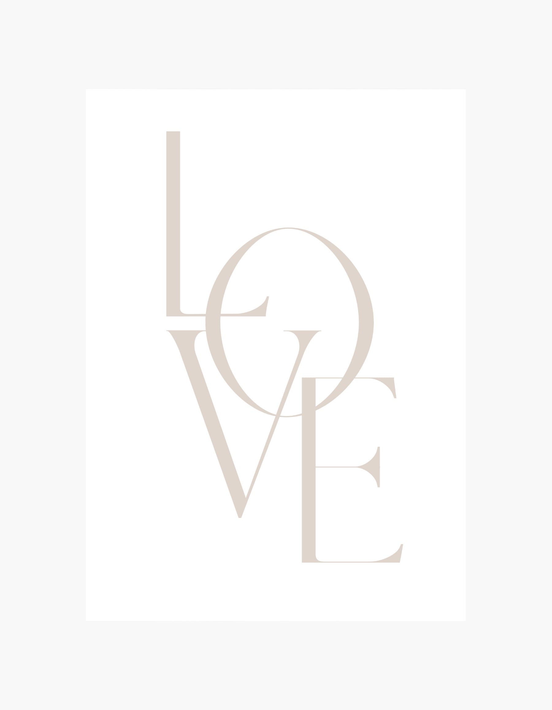 Love Beige Plakat