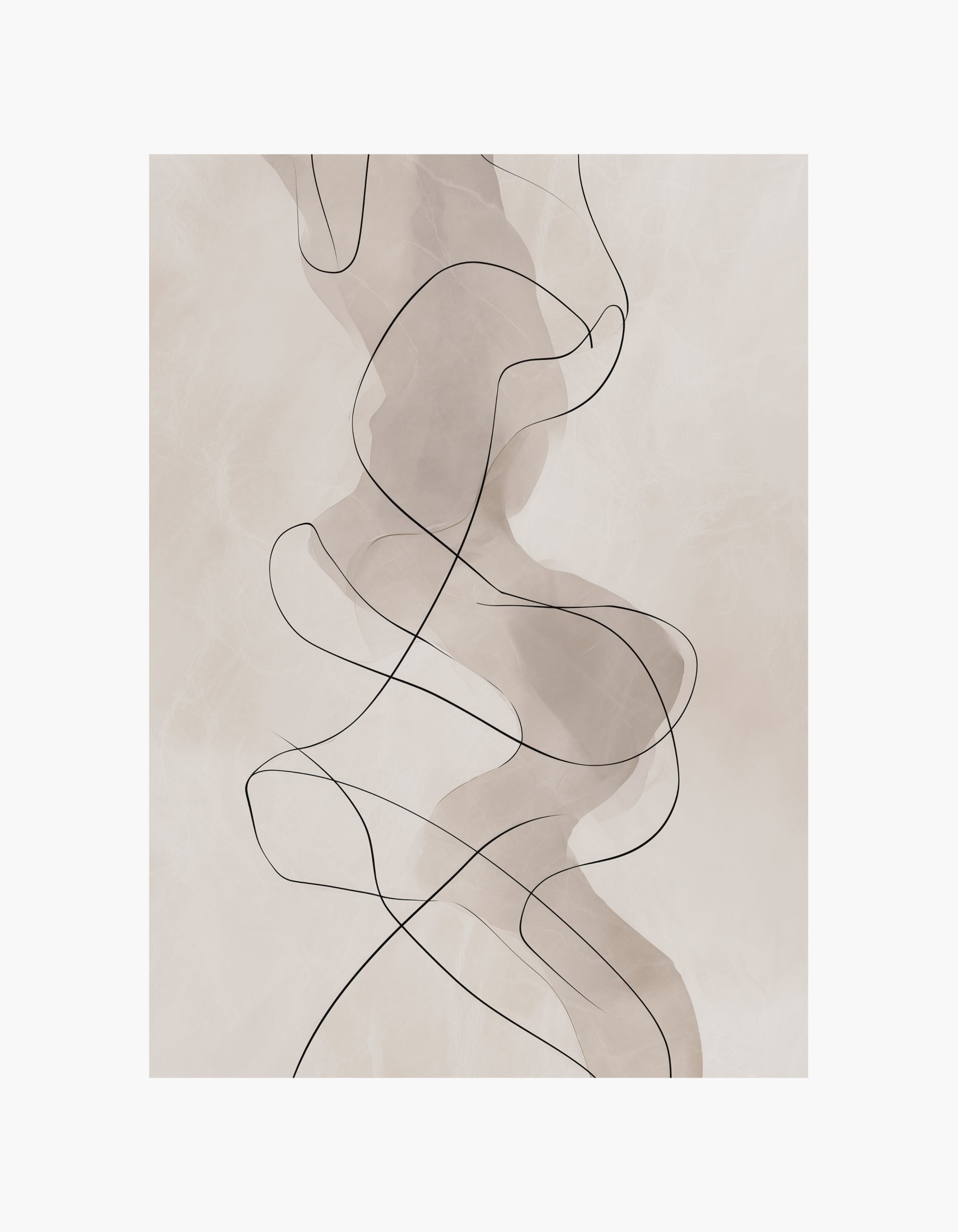 Abstrakt linjekunst på en plakat