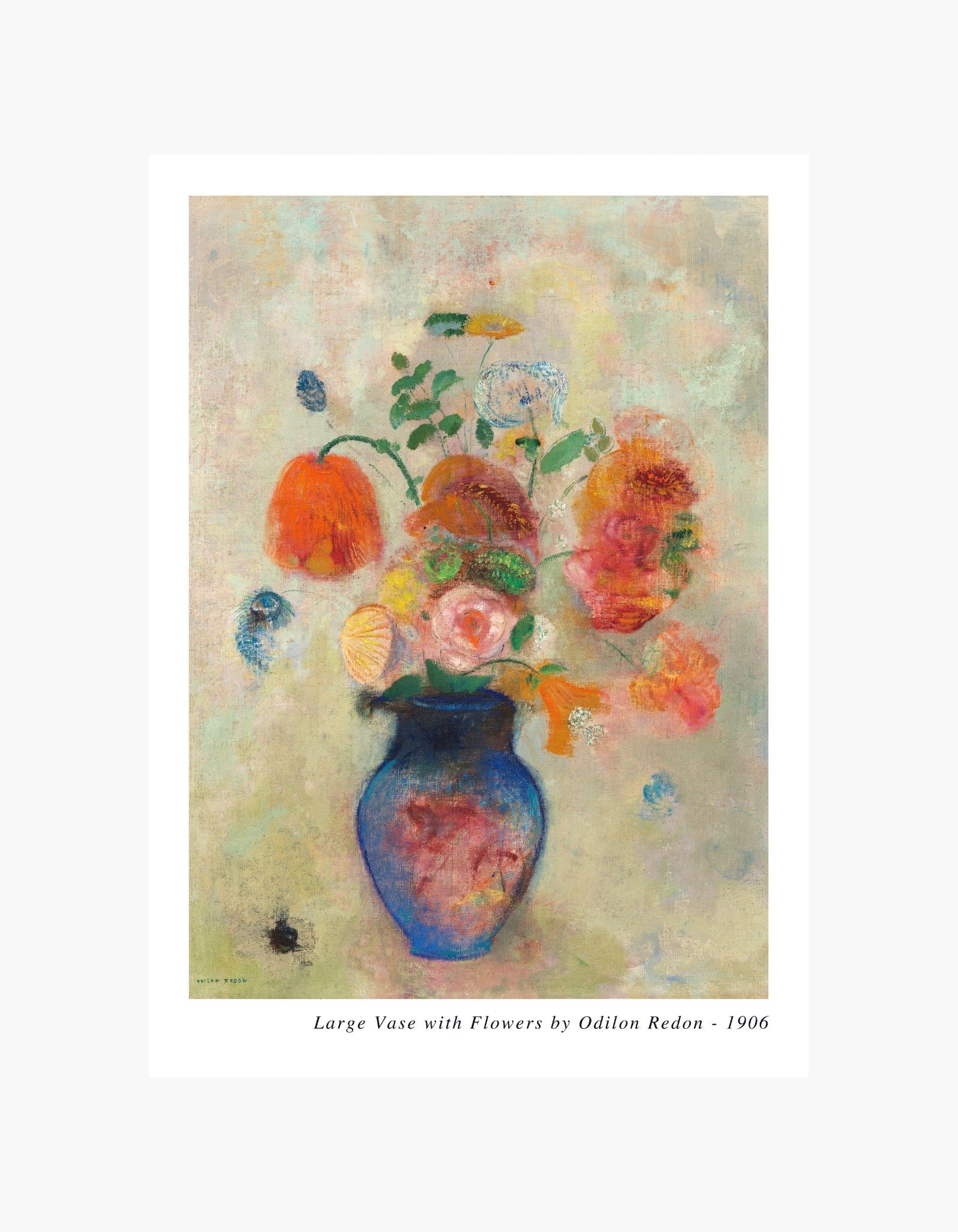 Odilon Redon Stor vase med blomster Plakat