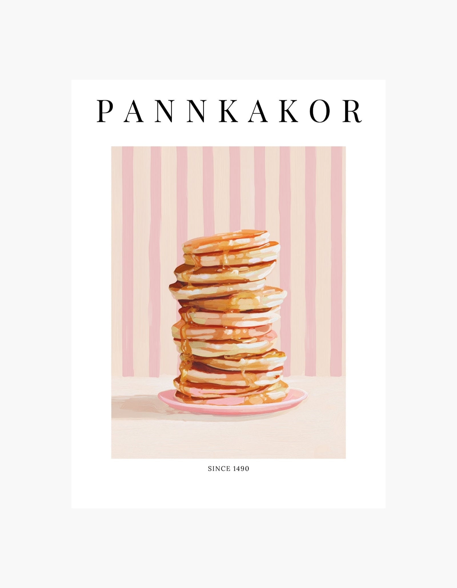Plakat med pandekager