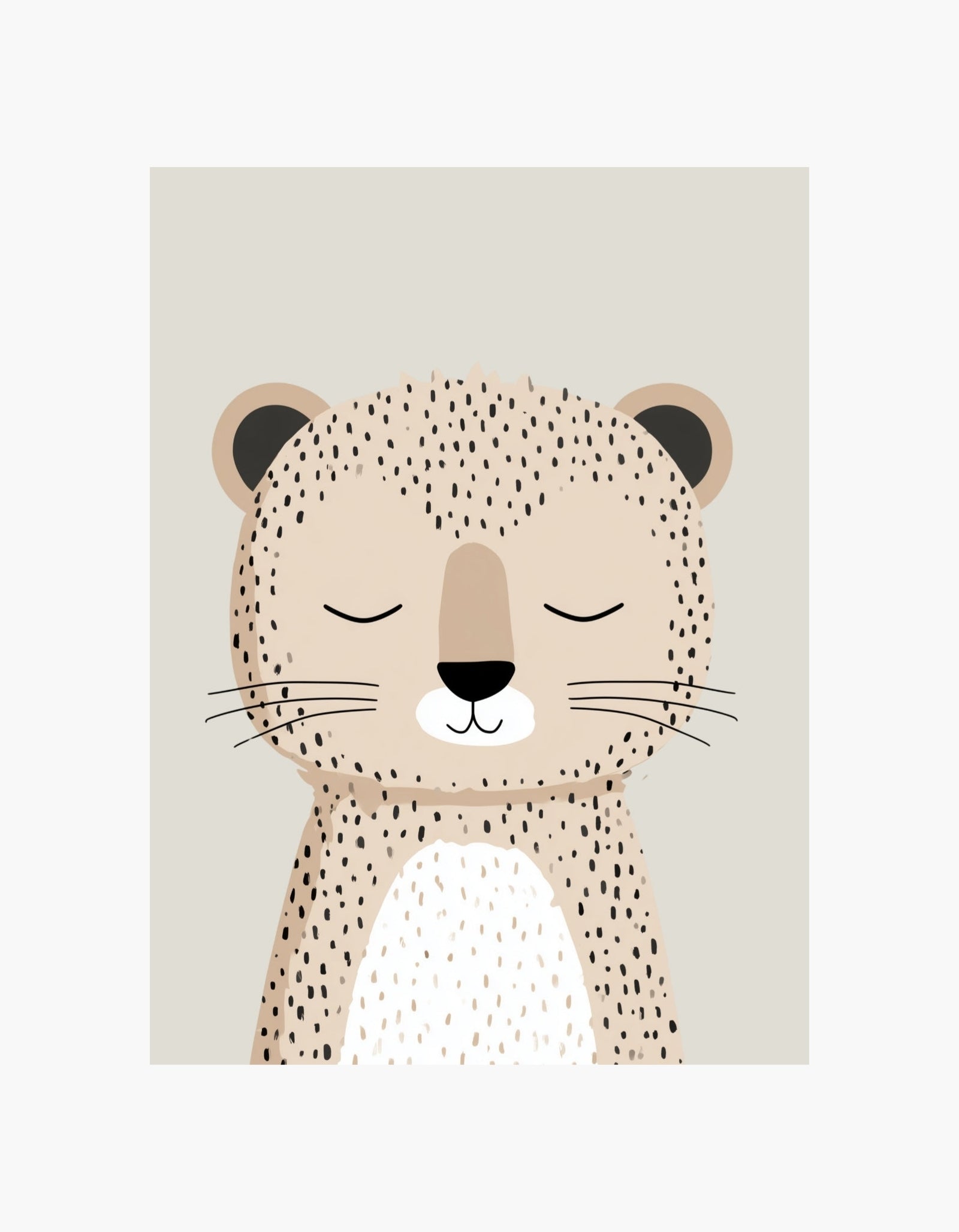 Søvnig leopard-plakat