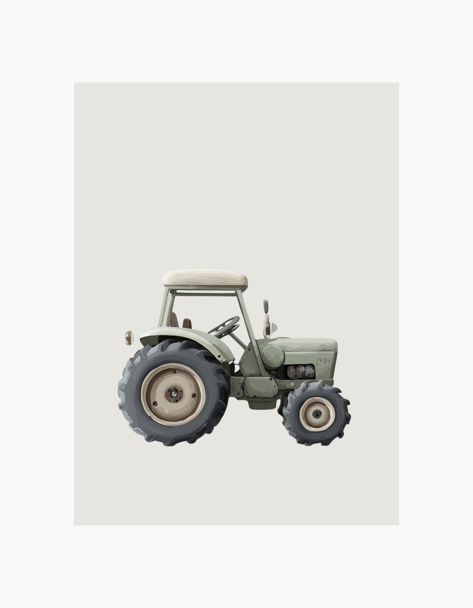 Grøn traktor-plakat
