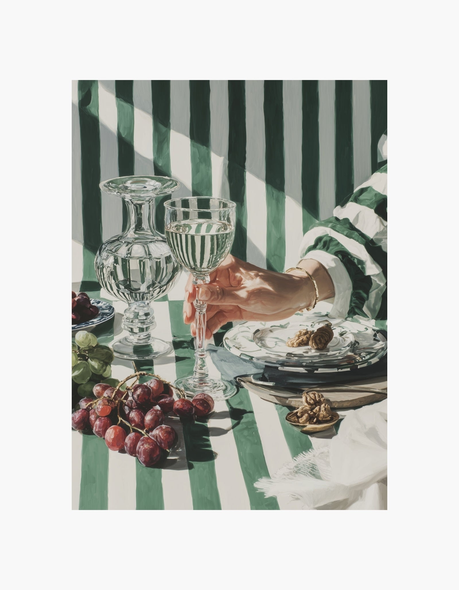 Frokostplakat med grønne striber