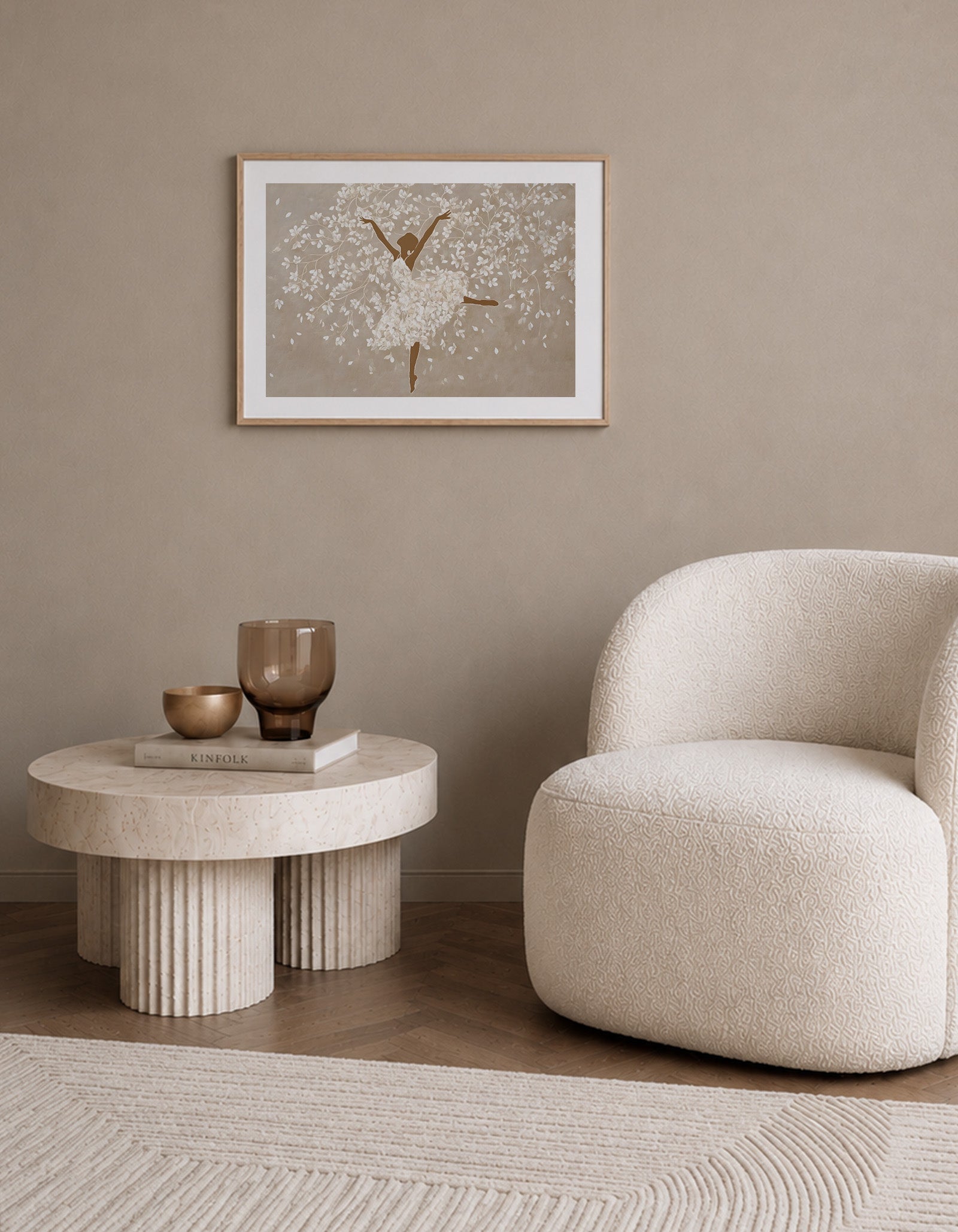 Plakat med blomsterdanserinde