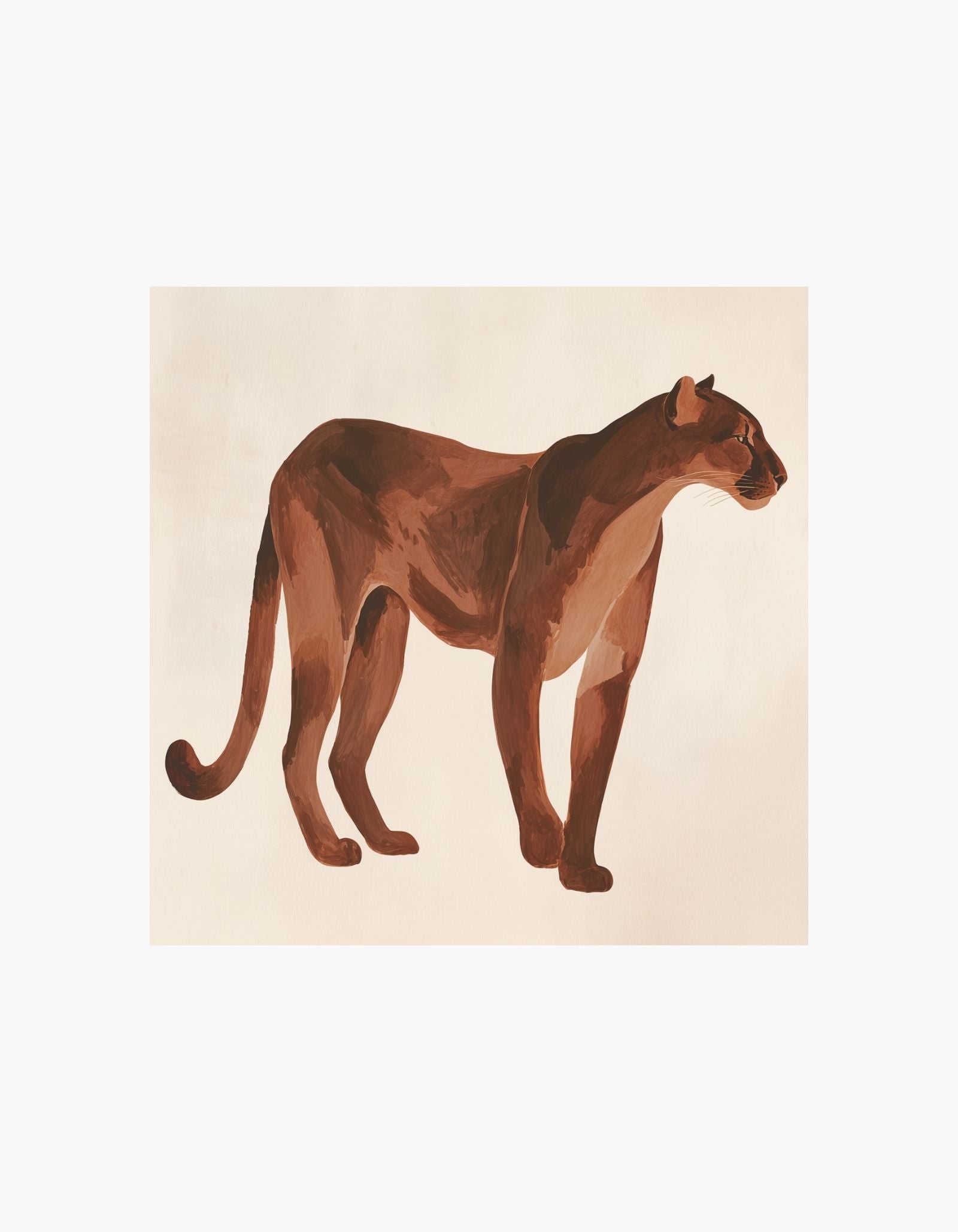 Minimal leopard-plakat