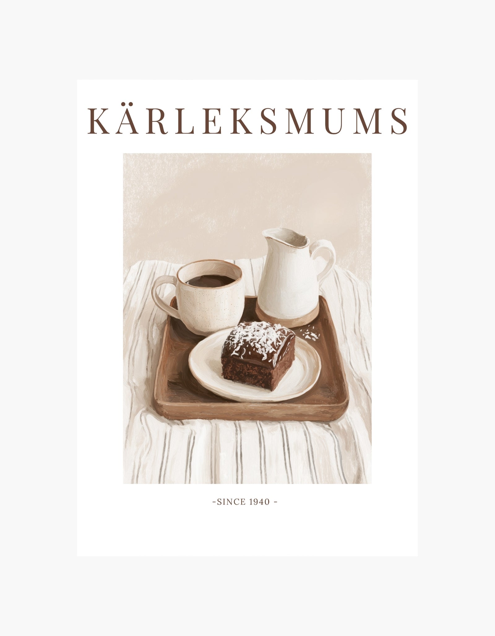 Plakat med kærlighed til mødre