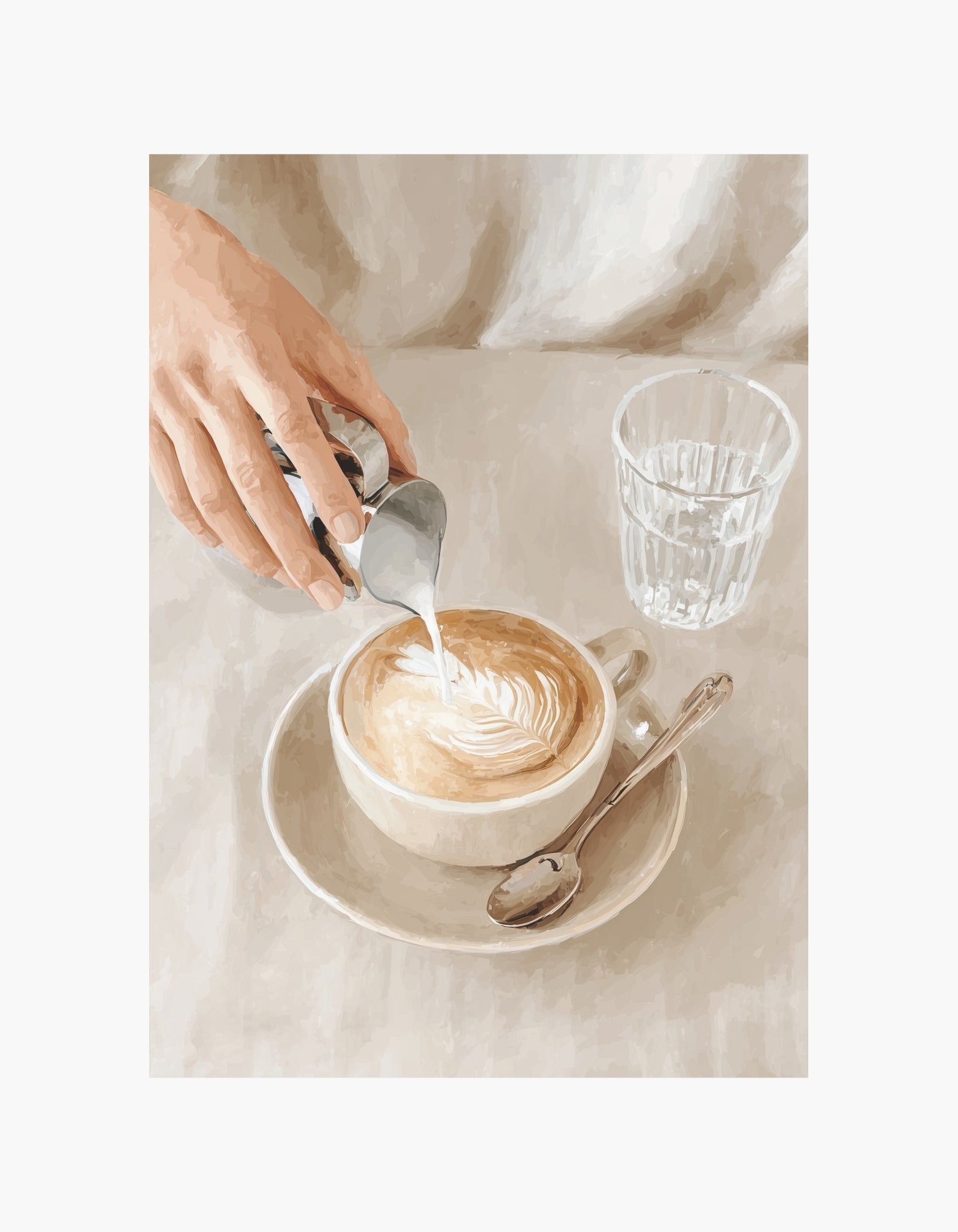 Creamy Latte kunstplakat
