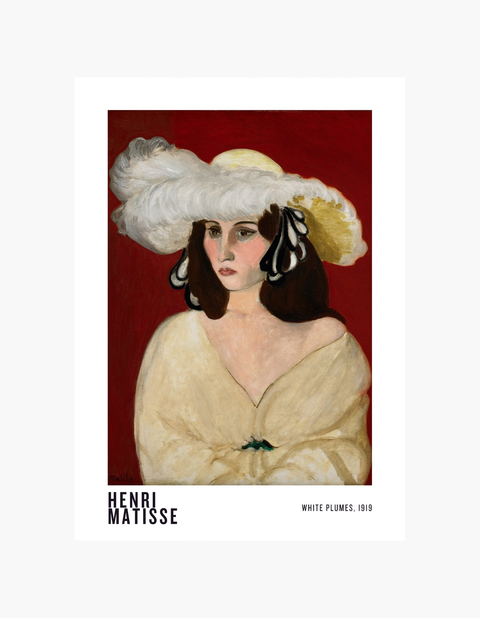 Matisse White Feathers Plakat