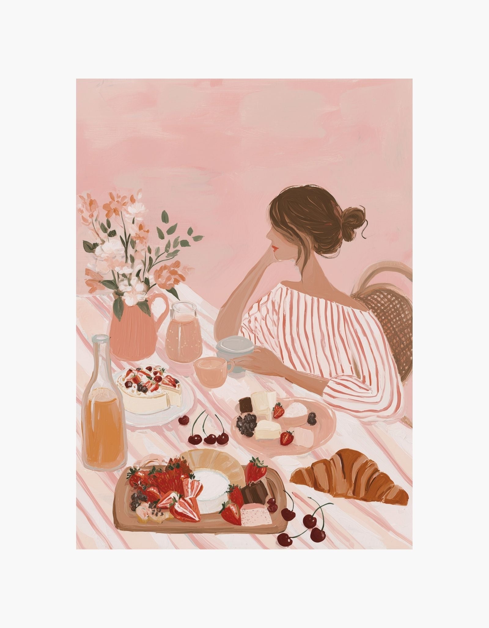 Plakat med blød morgenbrunch
