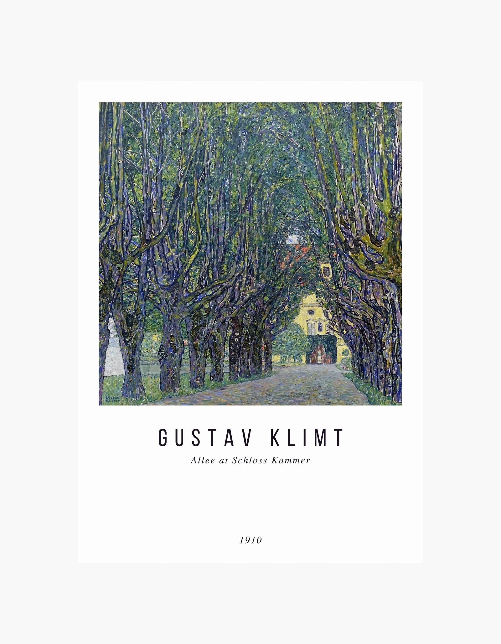 Gustav Klimt Allee ved Schloss Kammer Plakat
