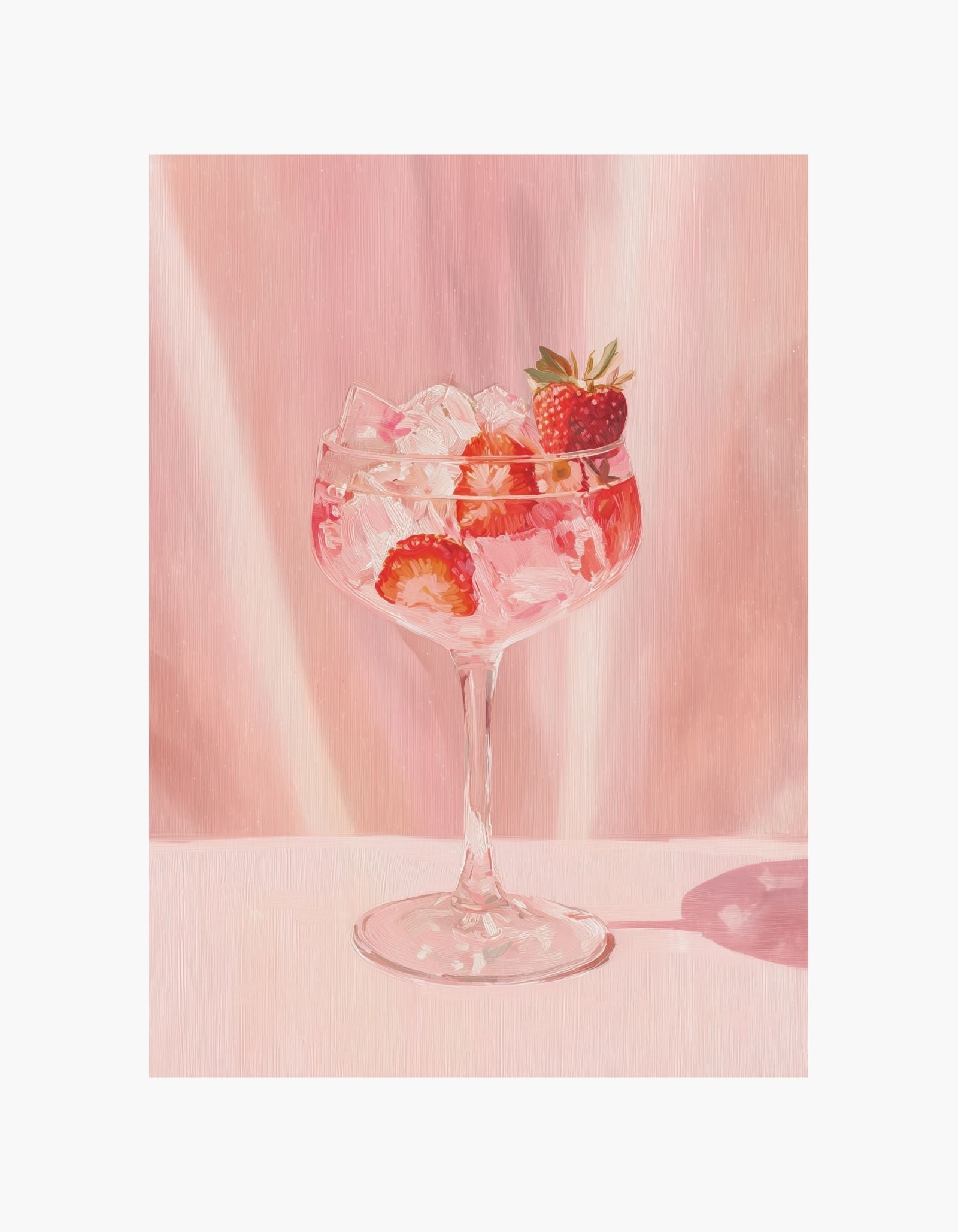 Plakat med jordbærcocktail