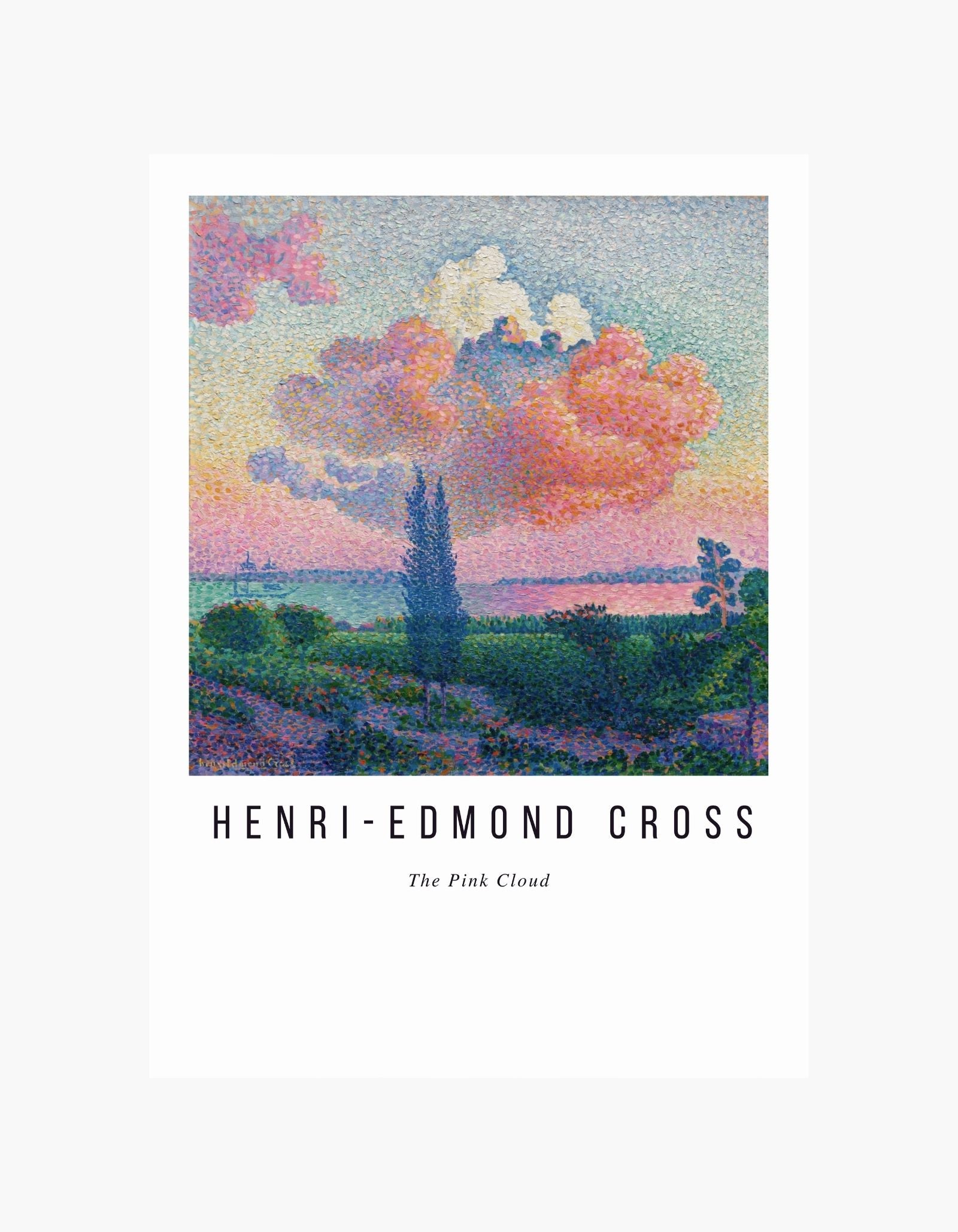 Henri-Edmond Cross Den lyserøde sky plakat