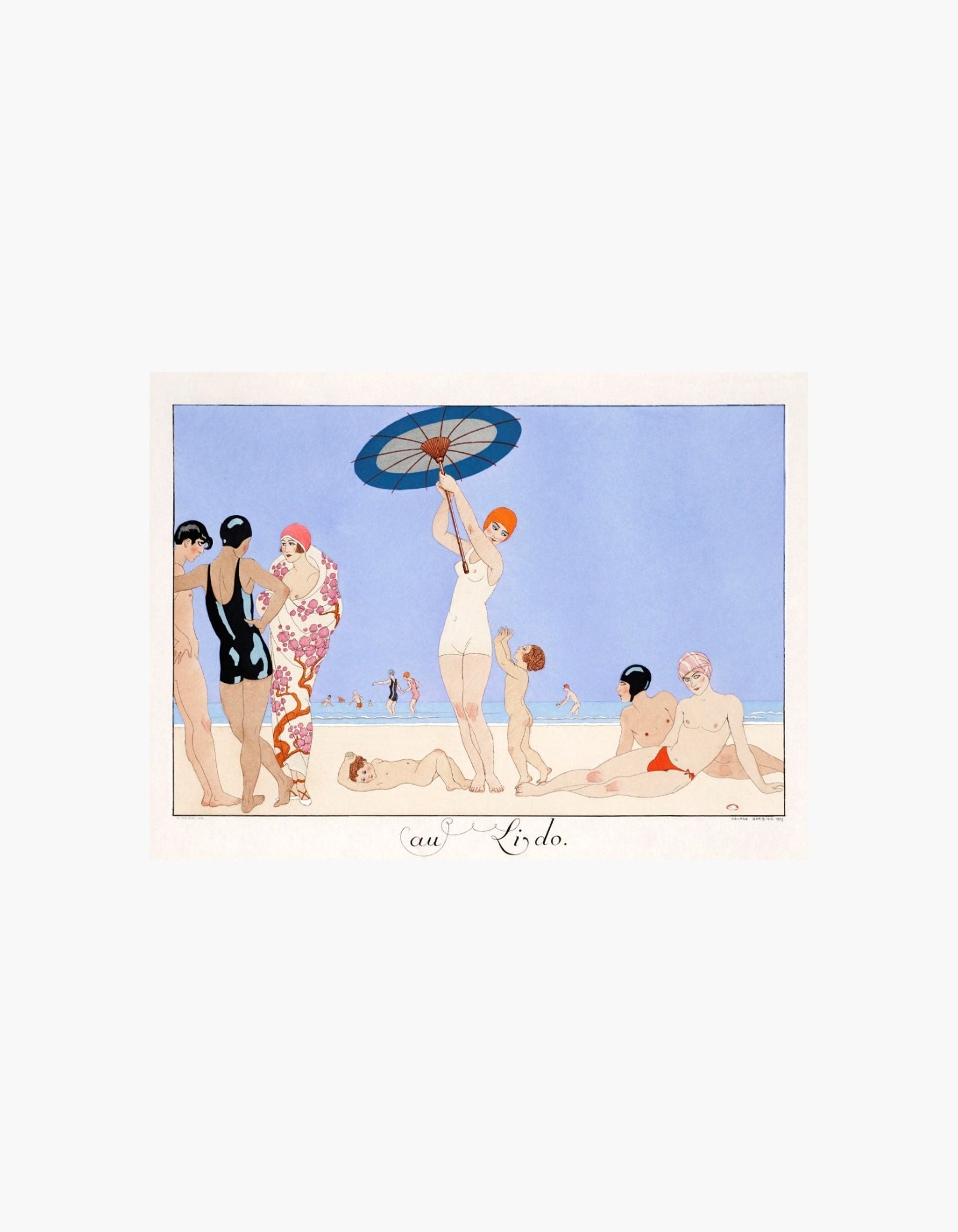 George Barbier At Lido Plate no.14 Plakat