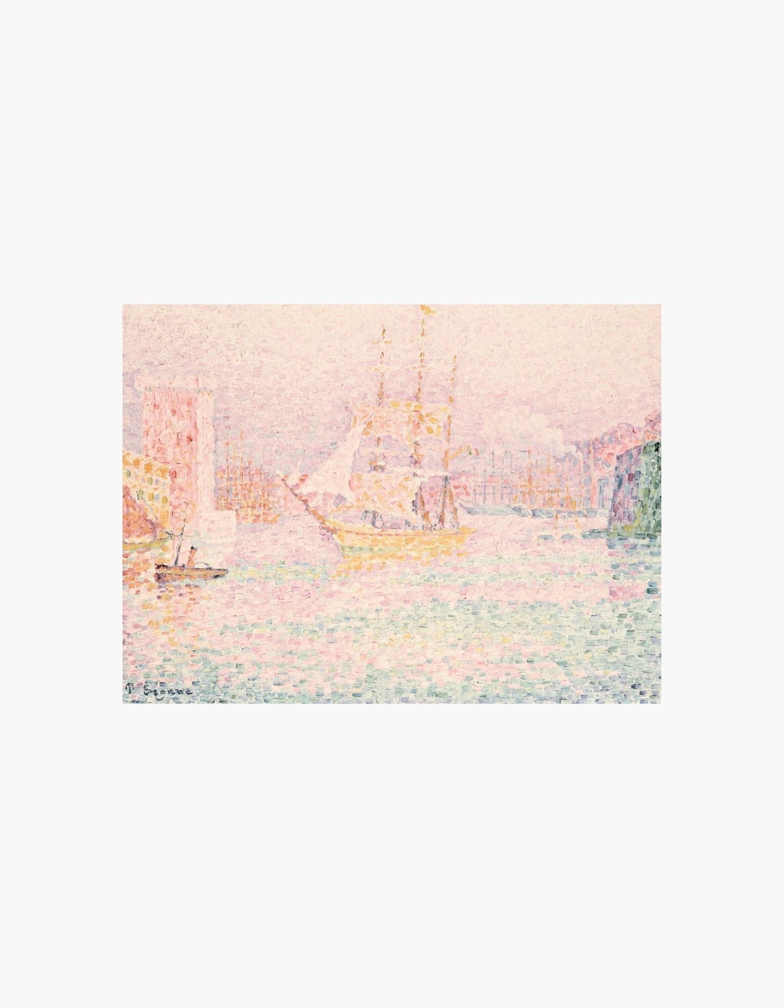 Paul Signac Havnen i Marseilles Plakat