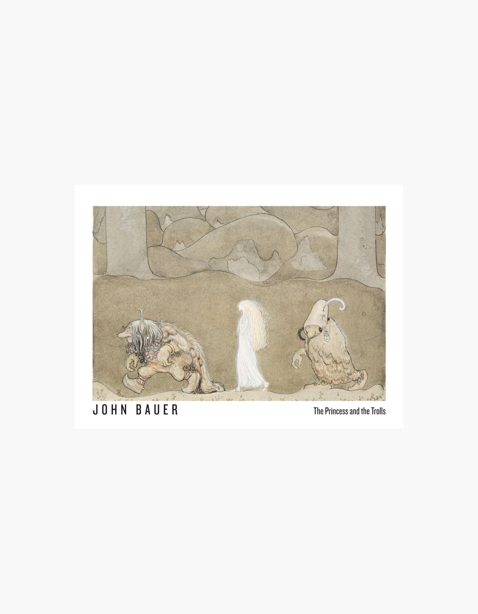 John Bauer The Princess and the Trolls Poster