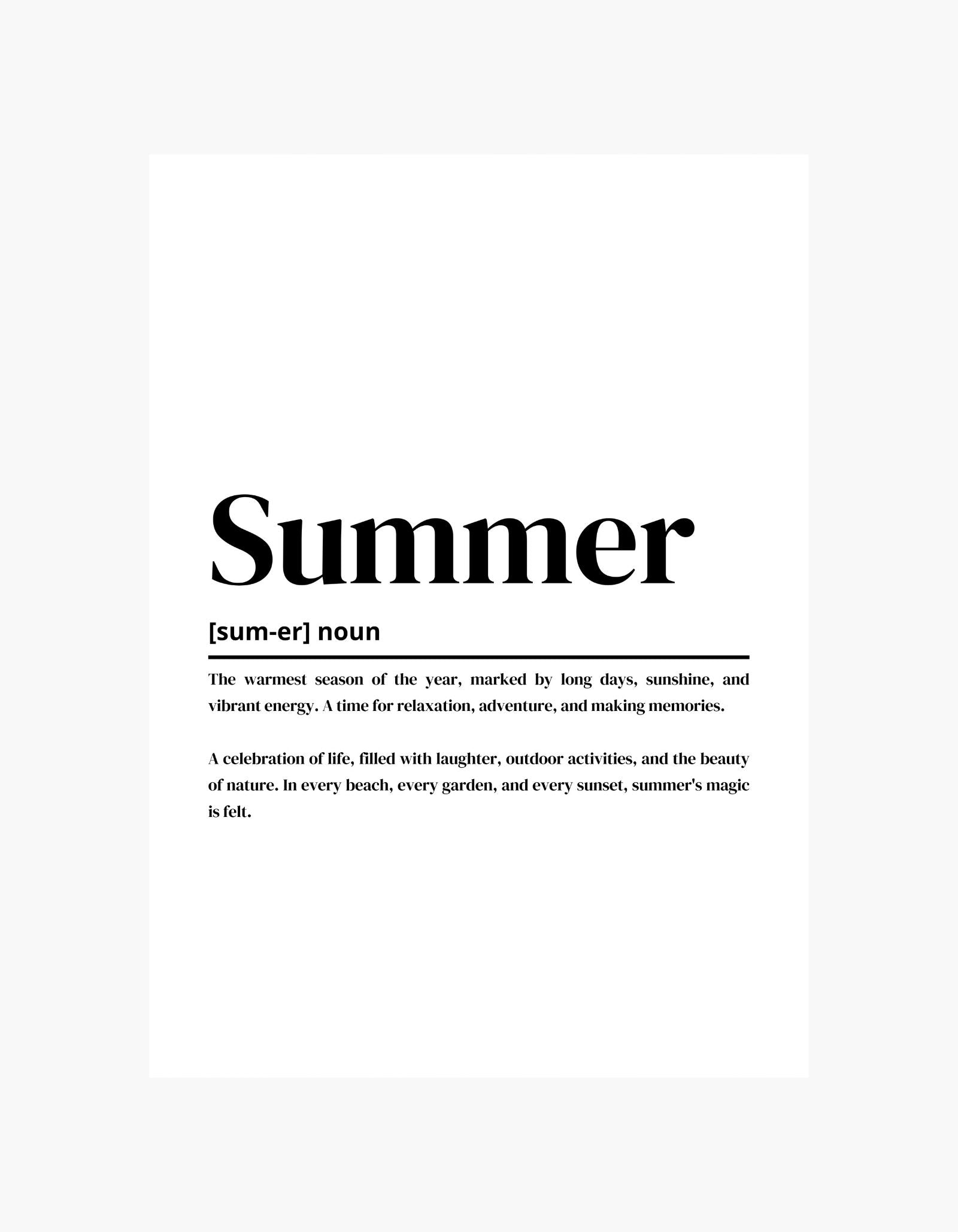 Summer Definition Poster