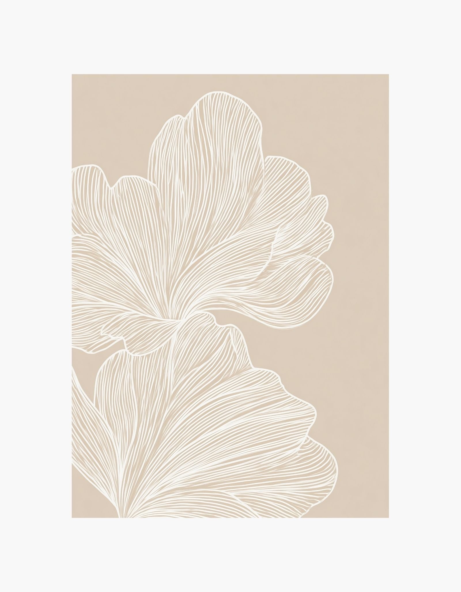 Minimal Floral Line No2 Poster