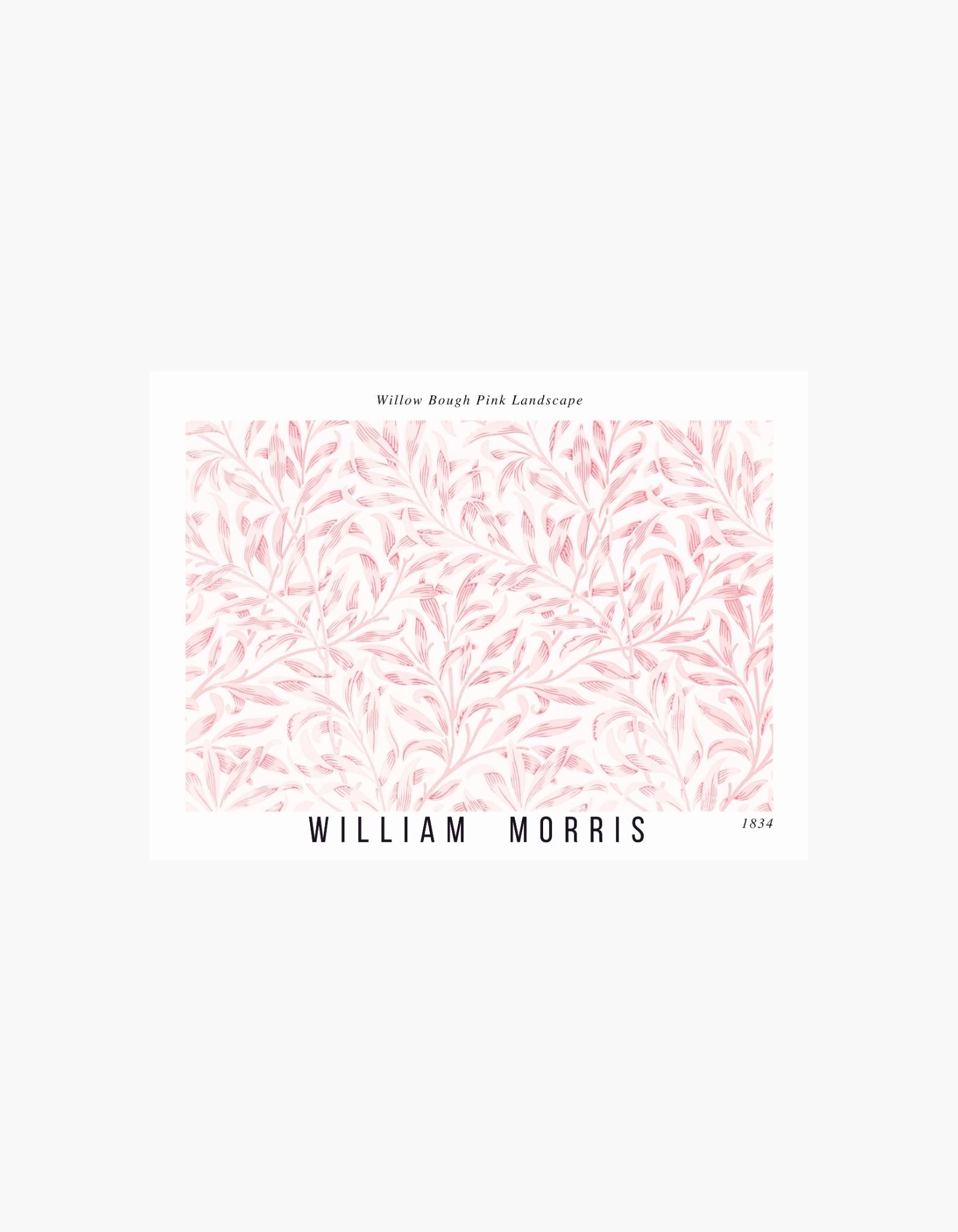William Morris Willow Pink Landscape Poster
