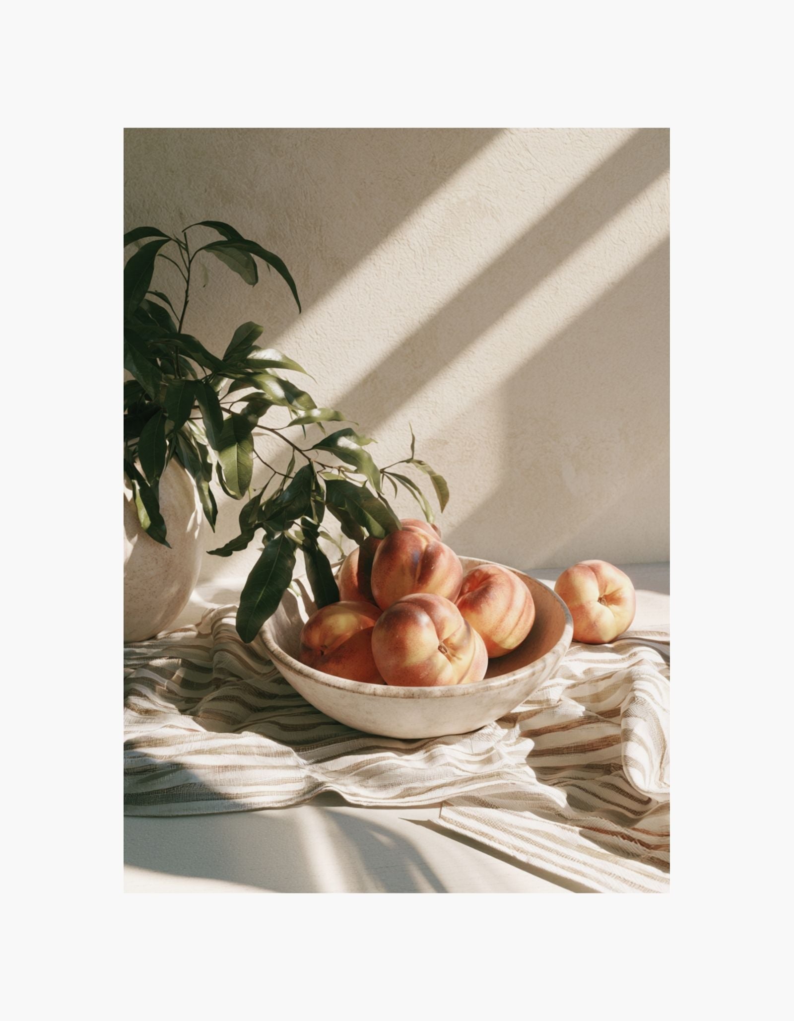 Sunlit Peaches Poster