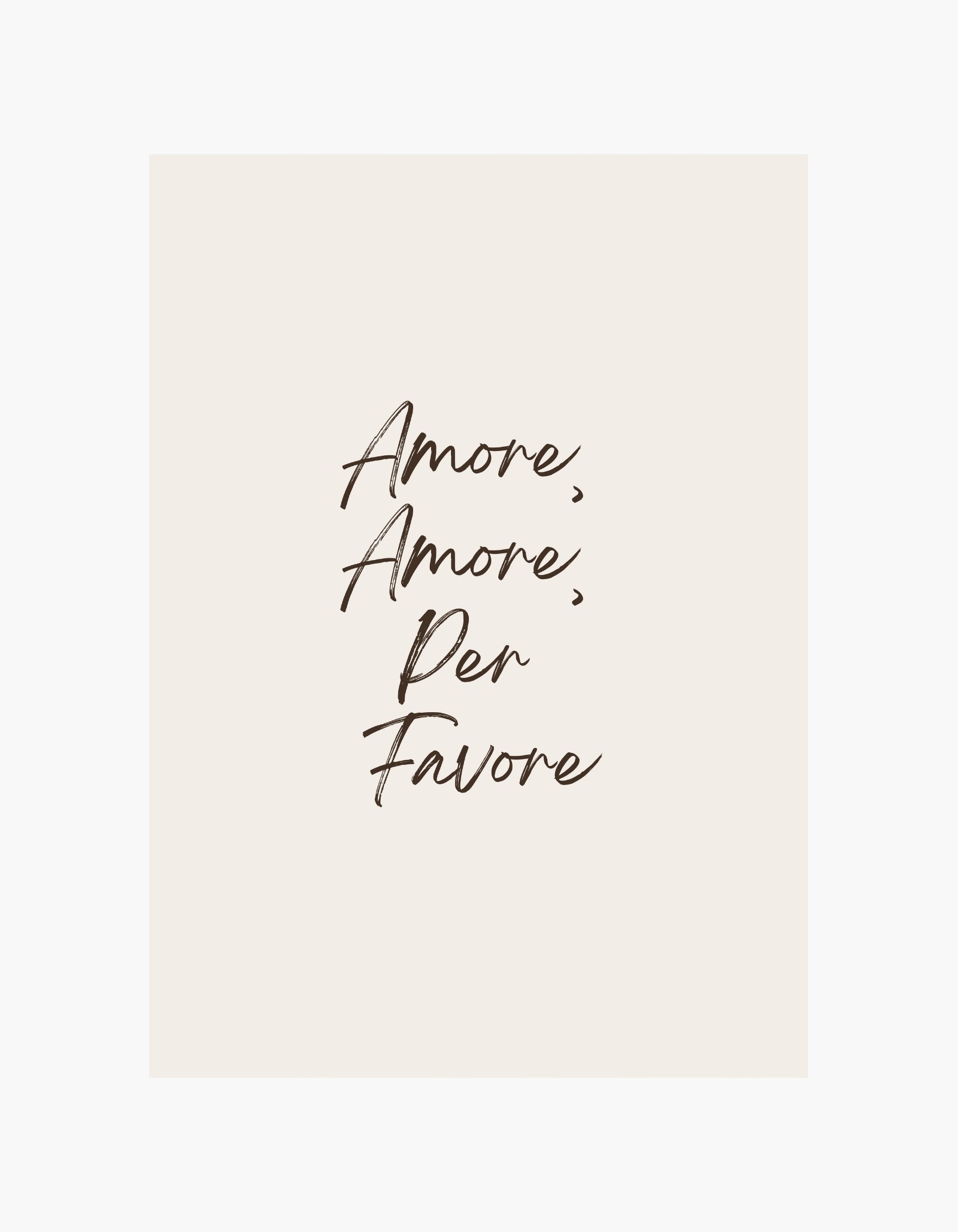 Amore, Amore, Per Favore Poster