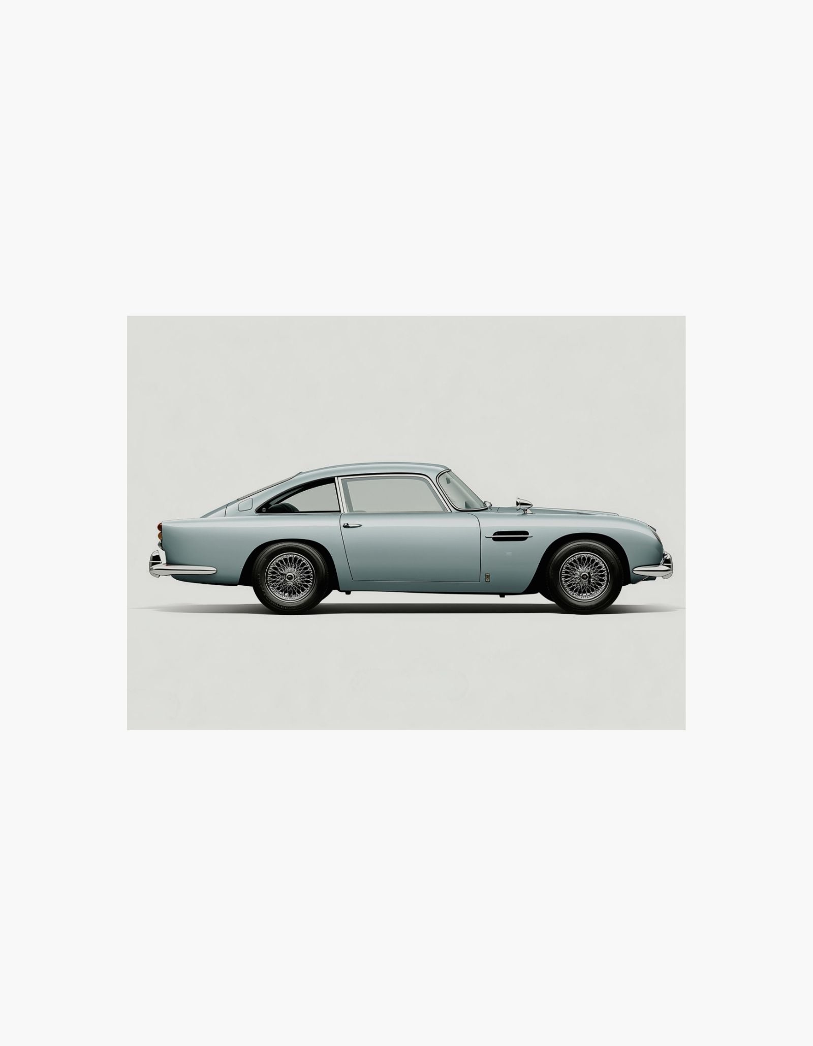 Vintage Blue Car Poster