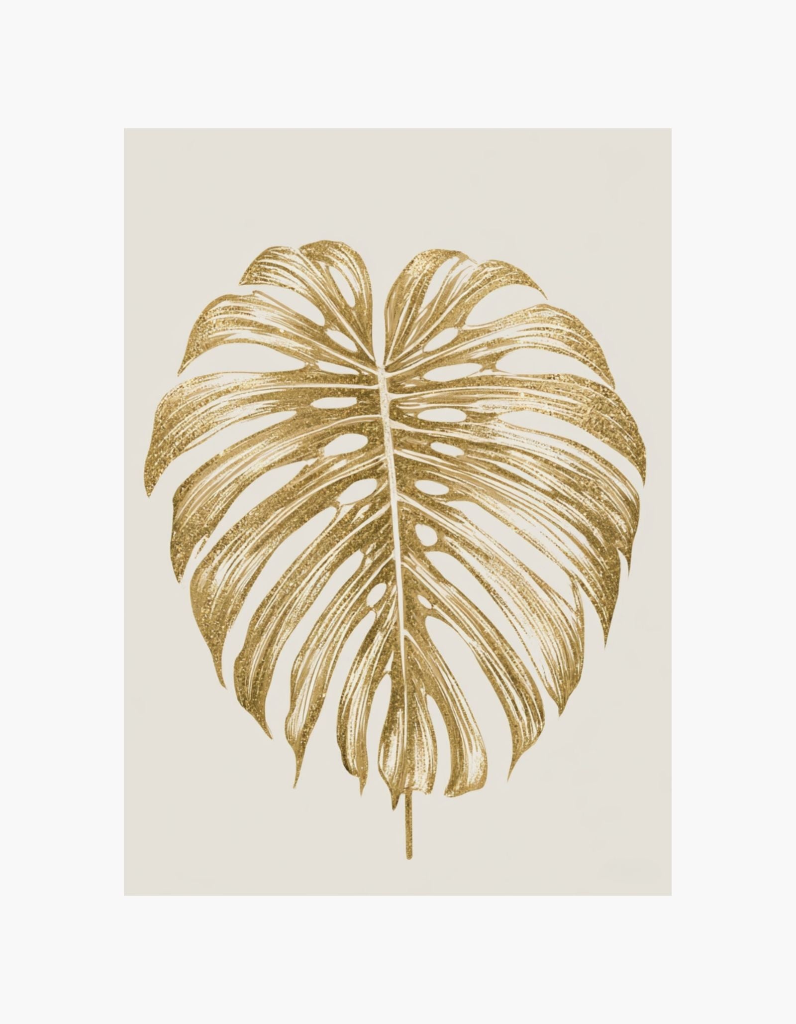 Golden Monstera Poster