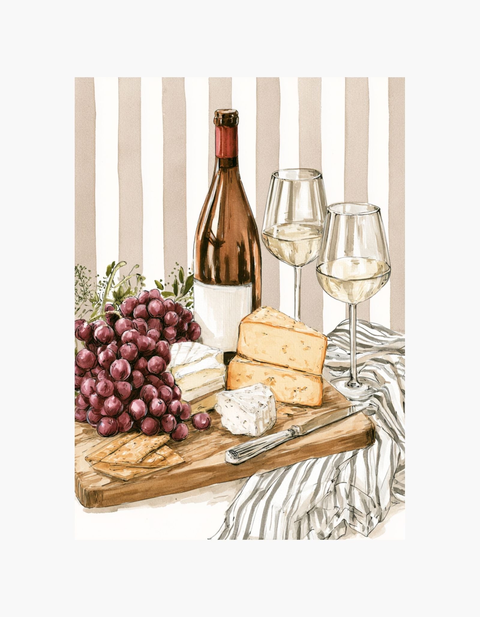 Cheese & Grapes Poster