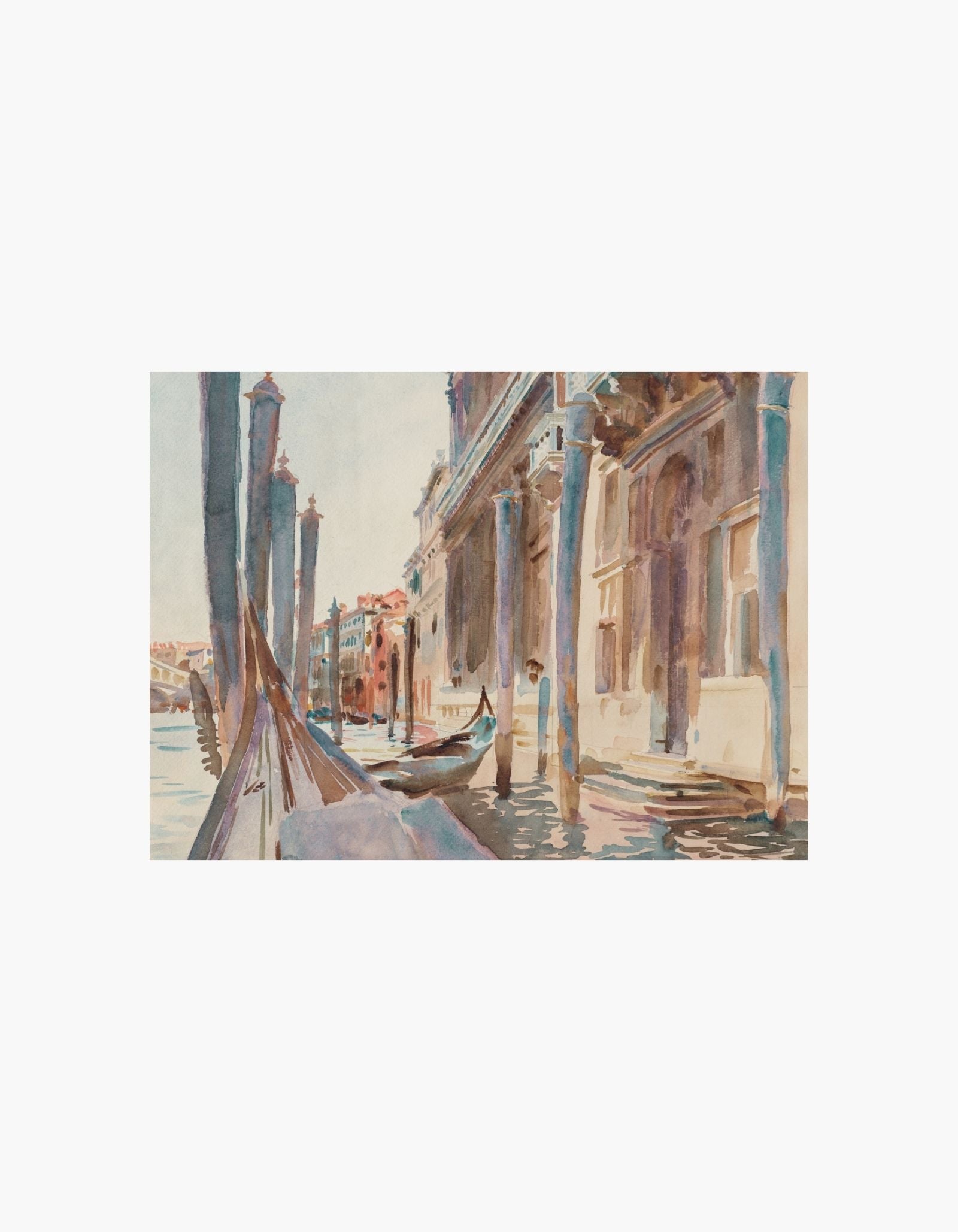 John Singer Sargent Gondola Moorings Poster