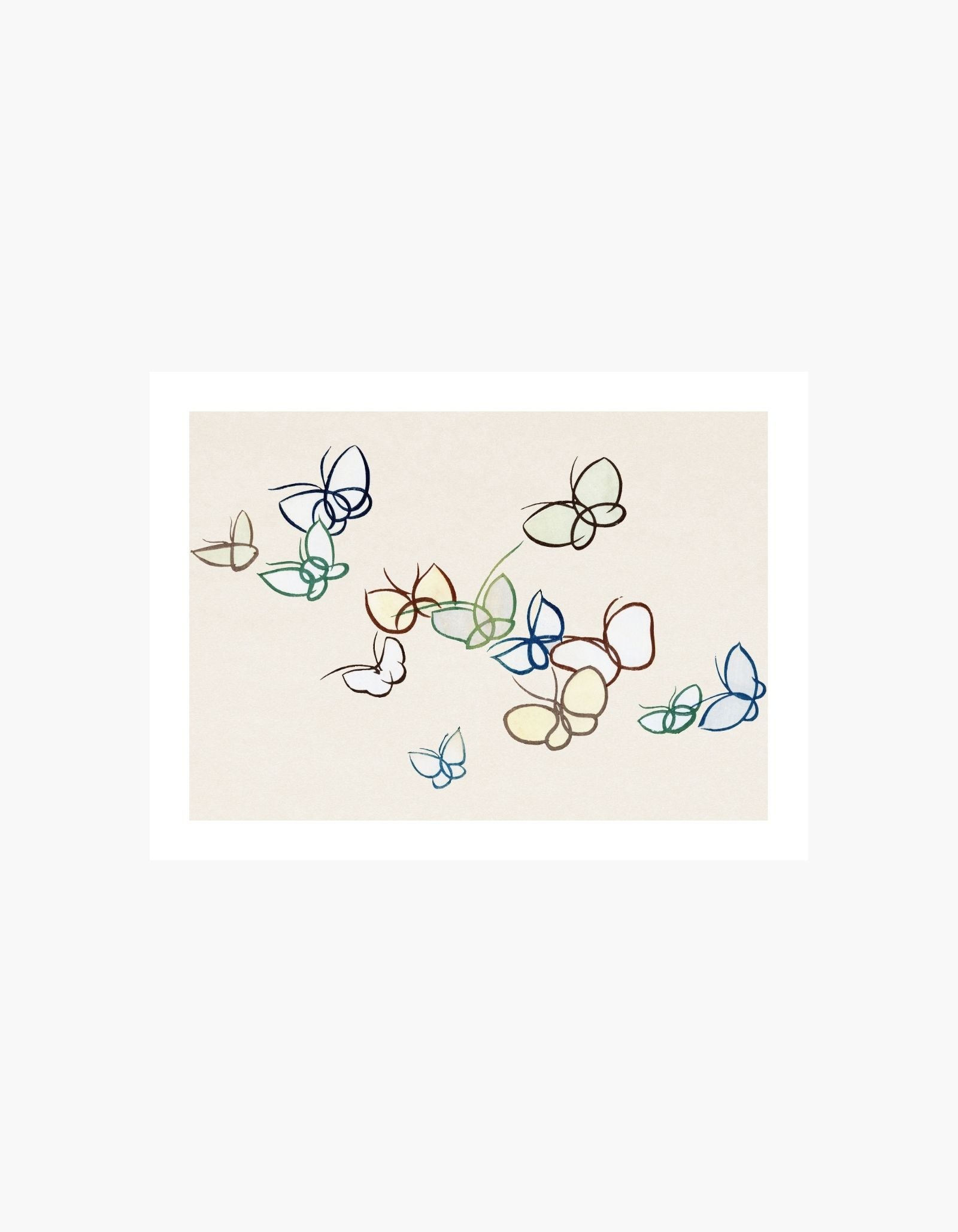 Kamisaka Sekka One Thousand Butterflies Poster