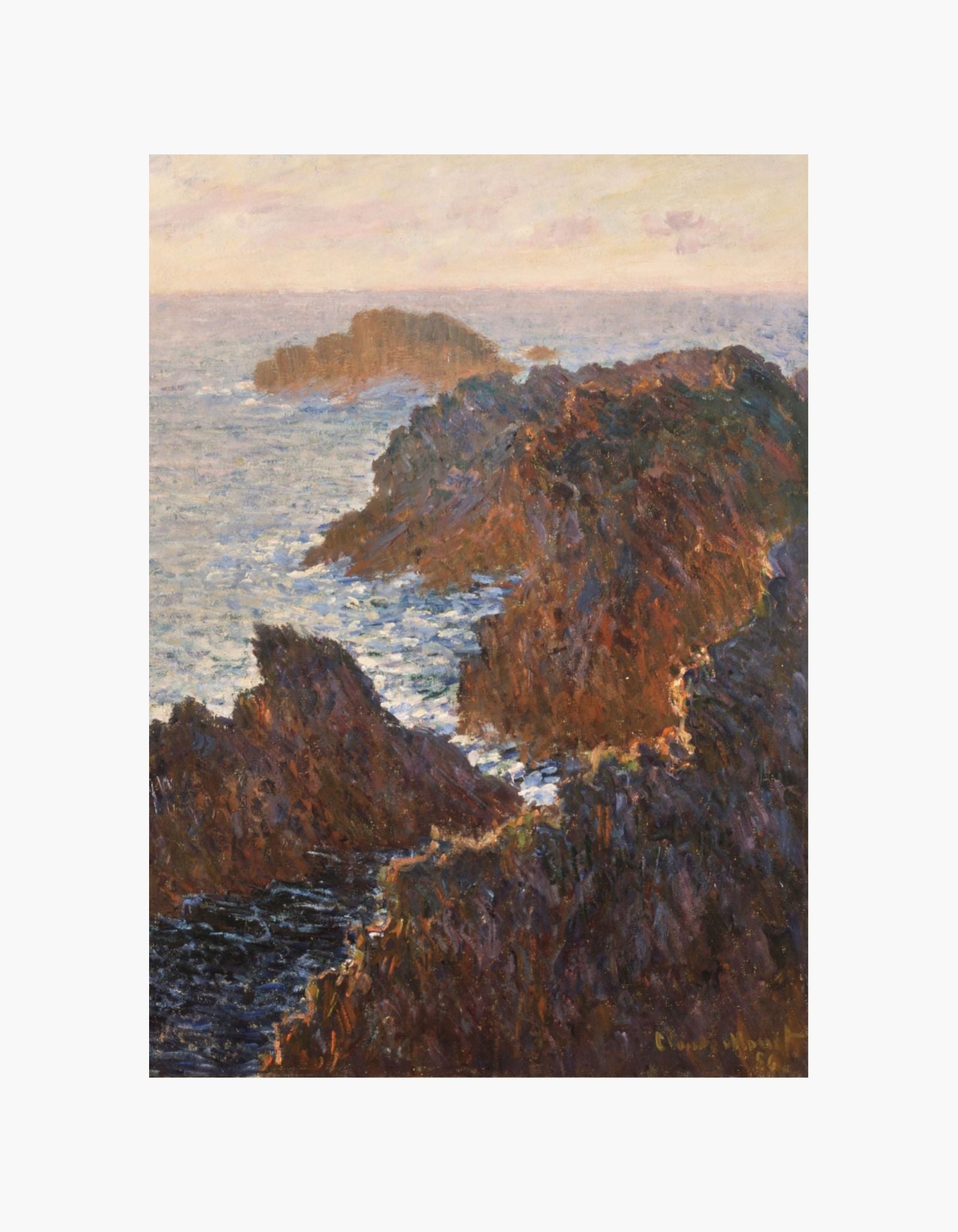 Monet Rocks at Belle-Île Poster