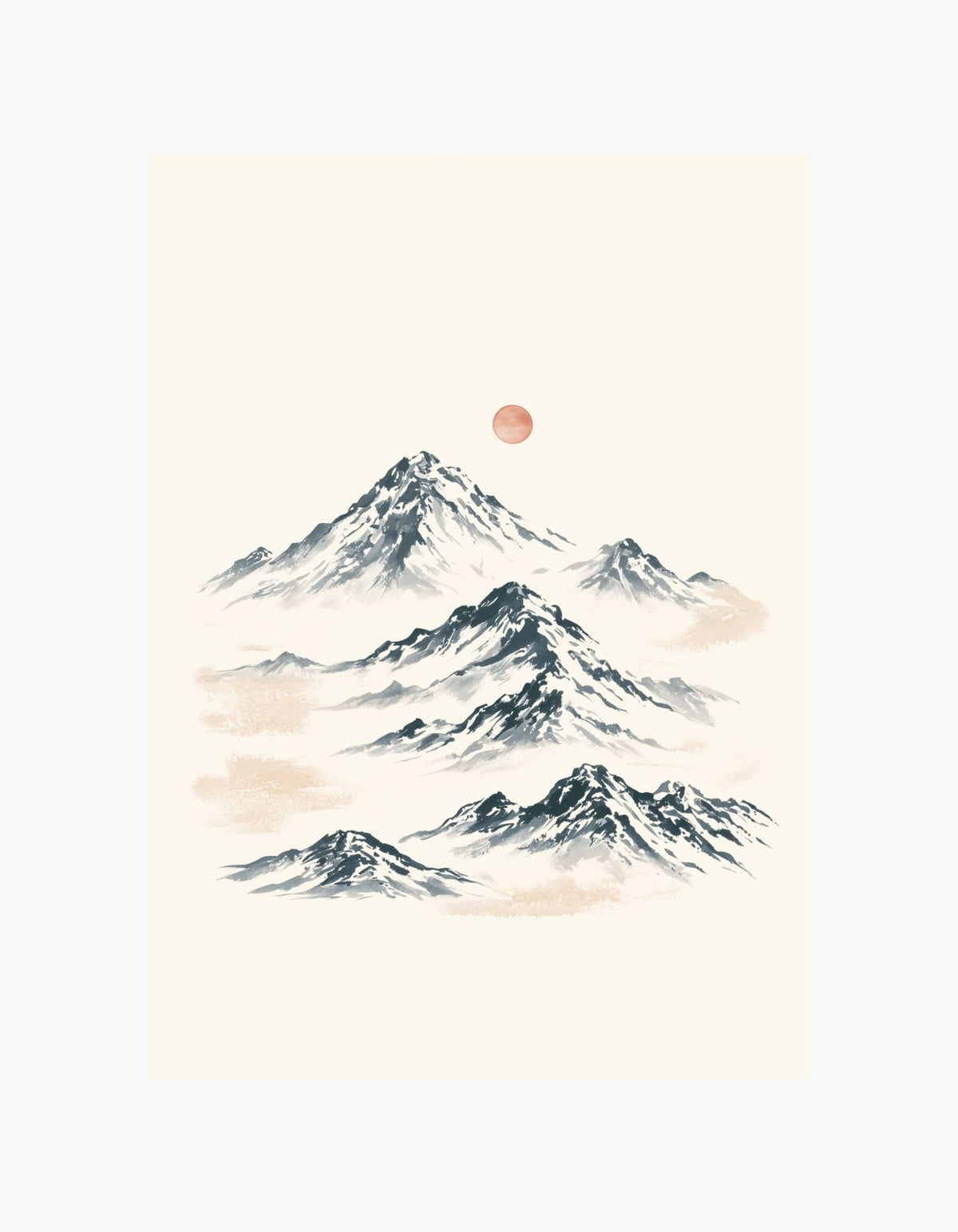 Plakat med hvide blomster