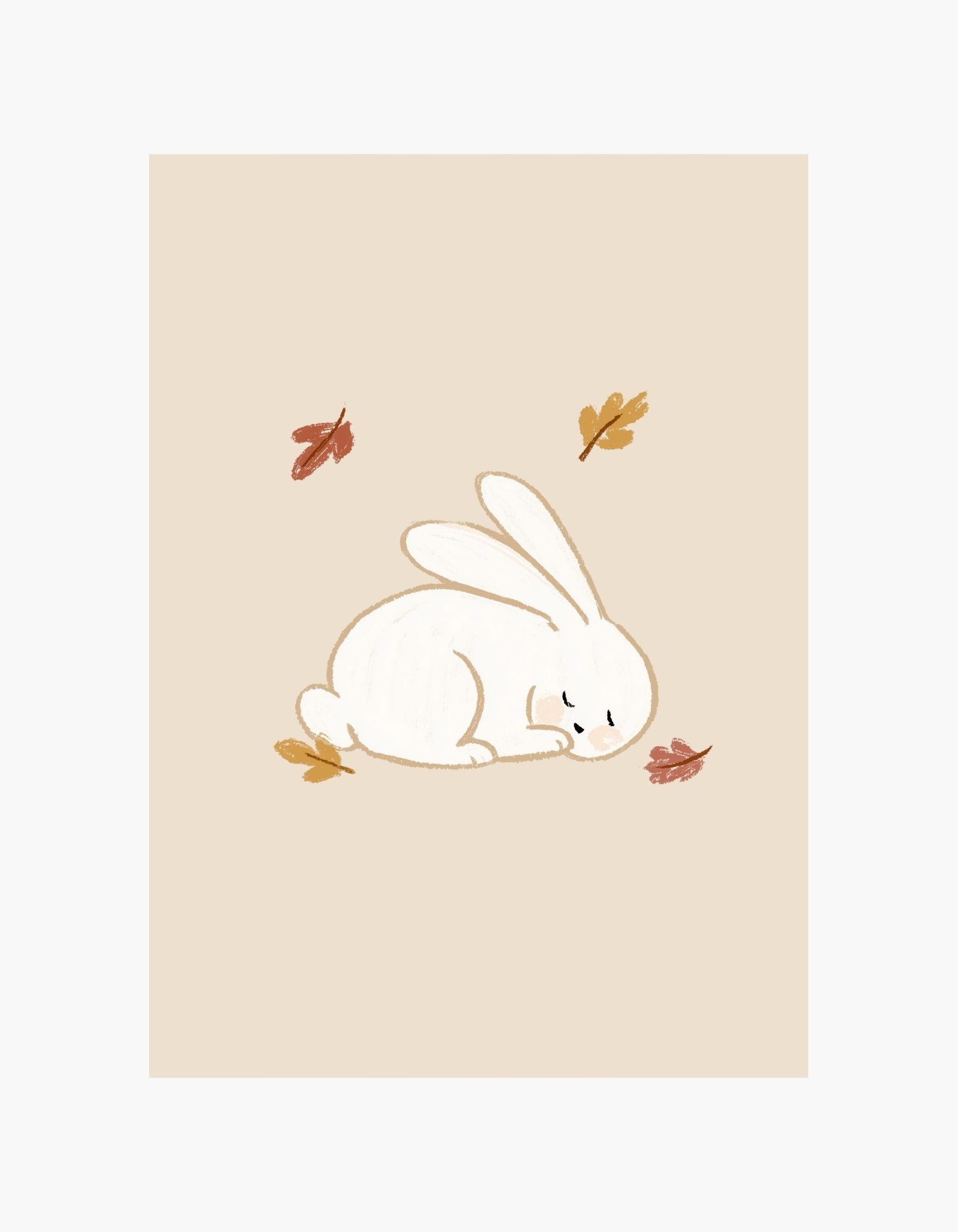 Sleepy Bunny Poster