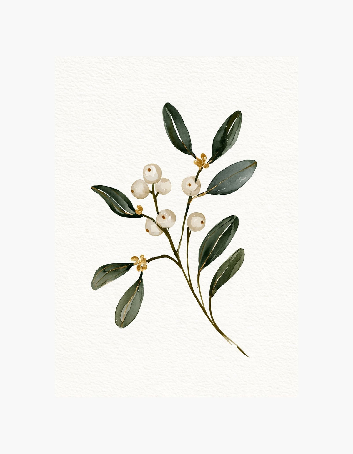 Elegant Mistletoe Poster