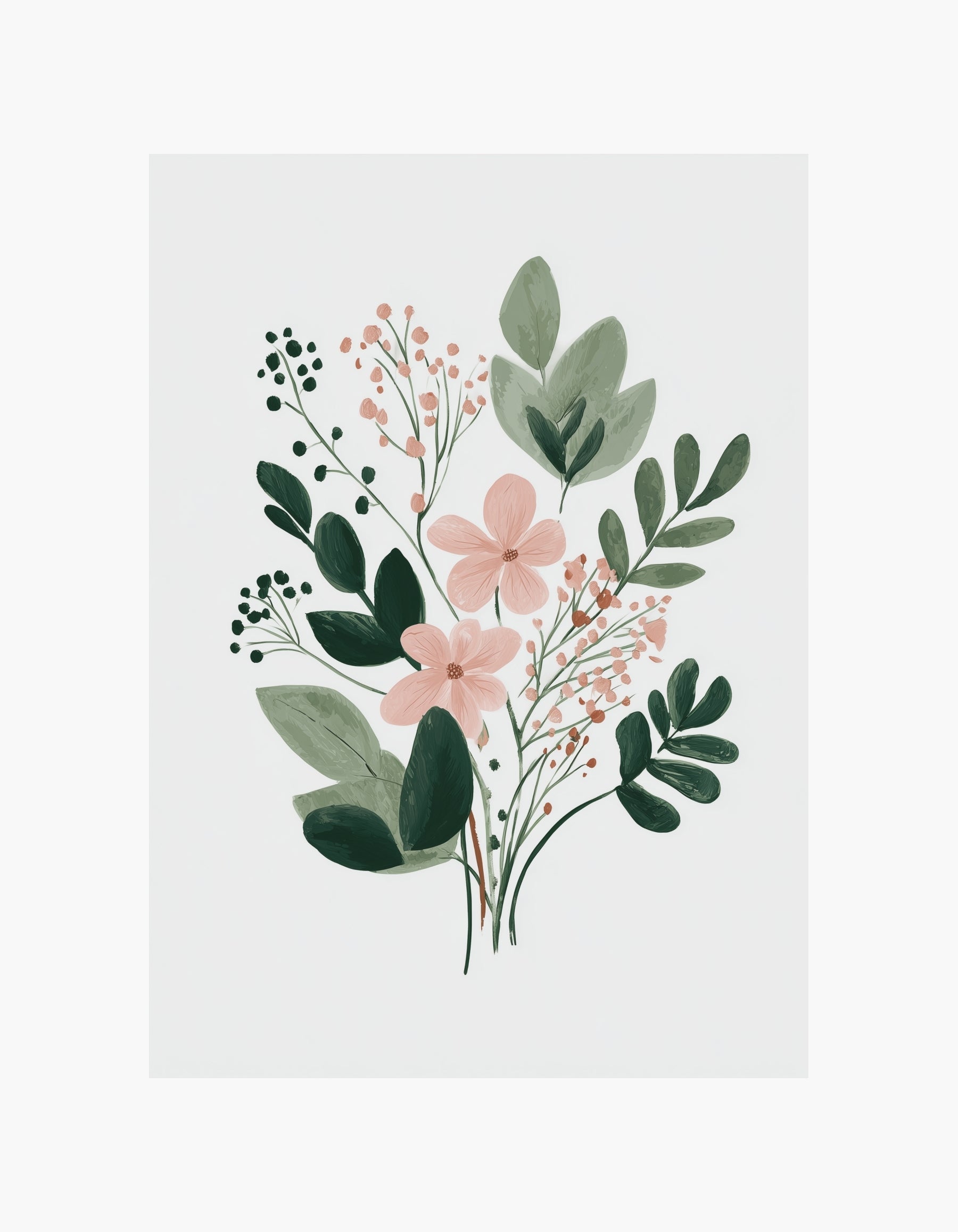 Botanisk blomsterplakat